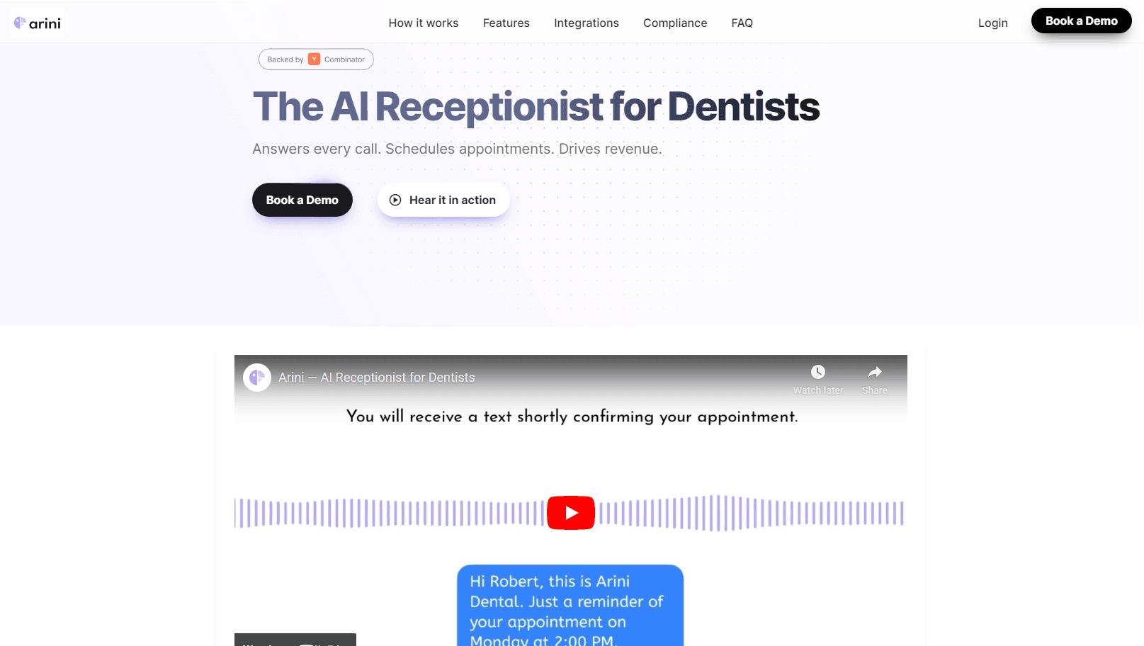 AI-powered receptionist for dental practices