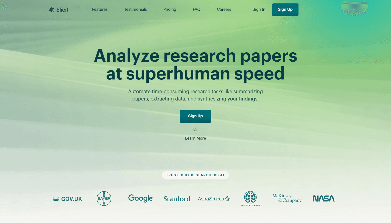AI-powered research automation and data analysis platform interface