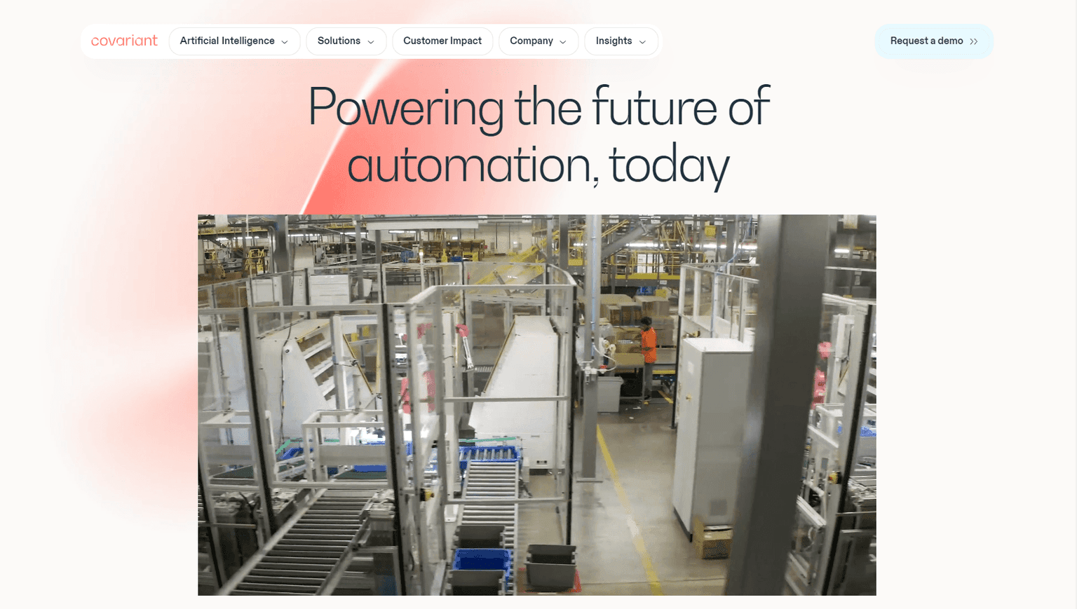 AI-powered robotic automation in warehouse