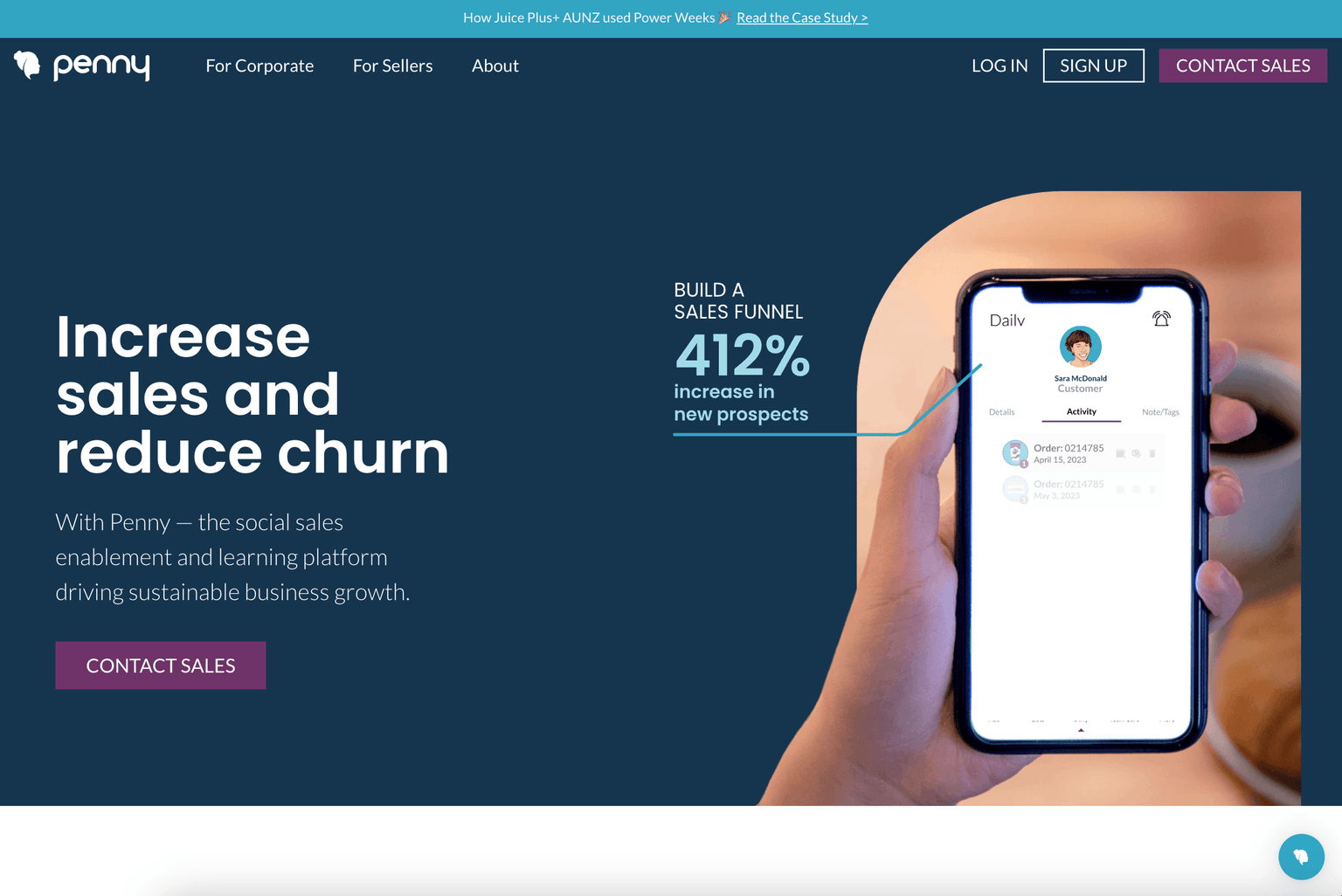 AI-powered sales enablement platform interface.