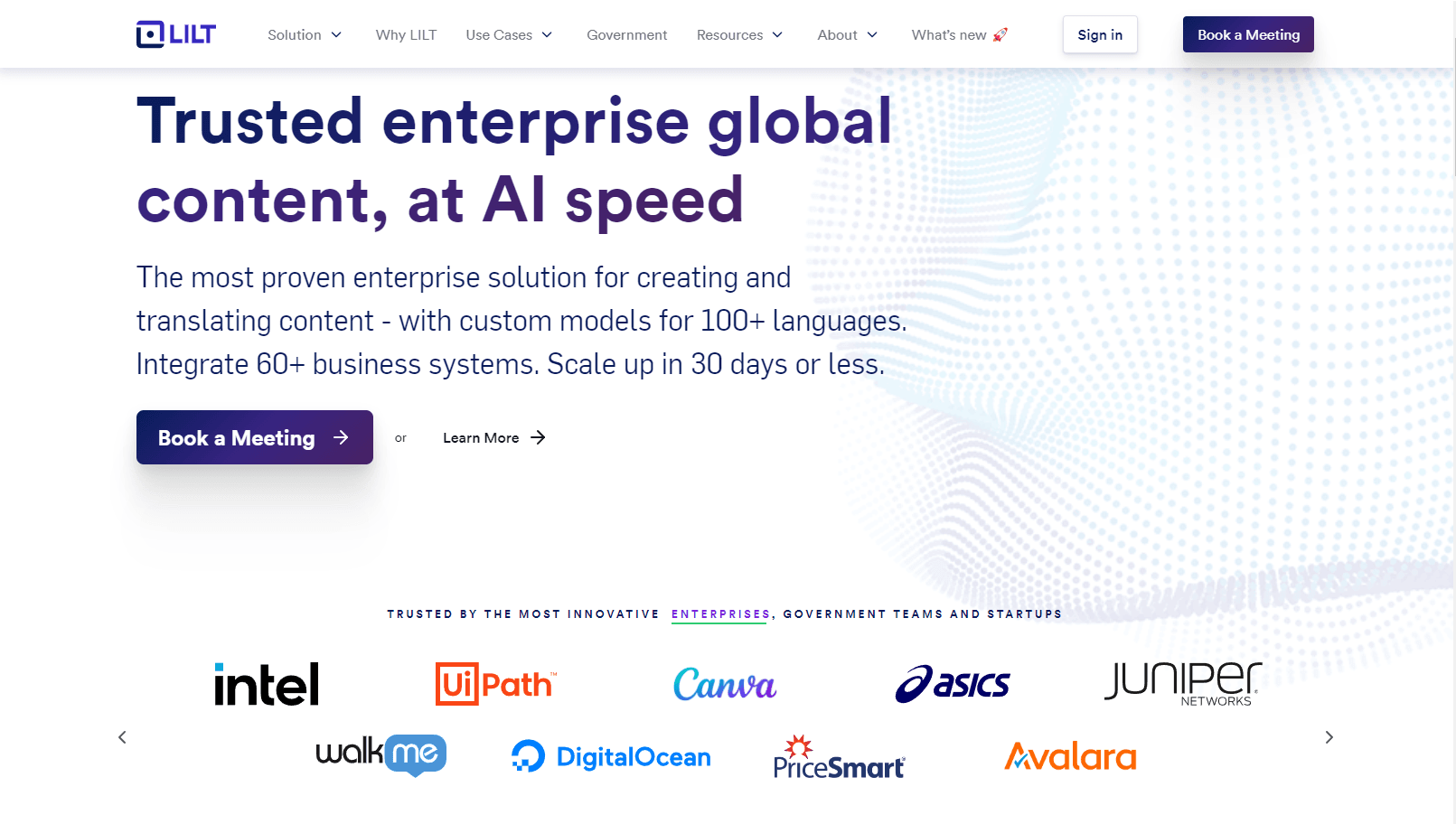 AI-powered translation platform interface