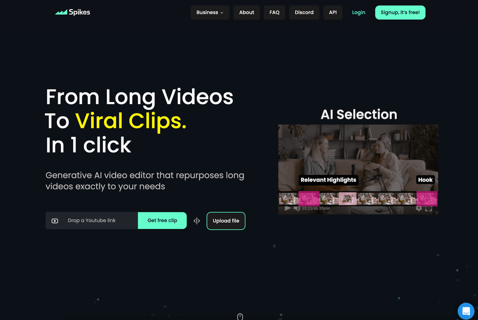 AI-powered video editing tool interface