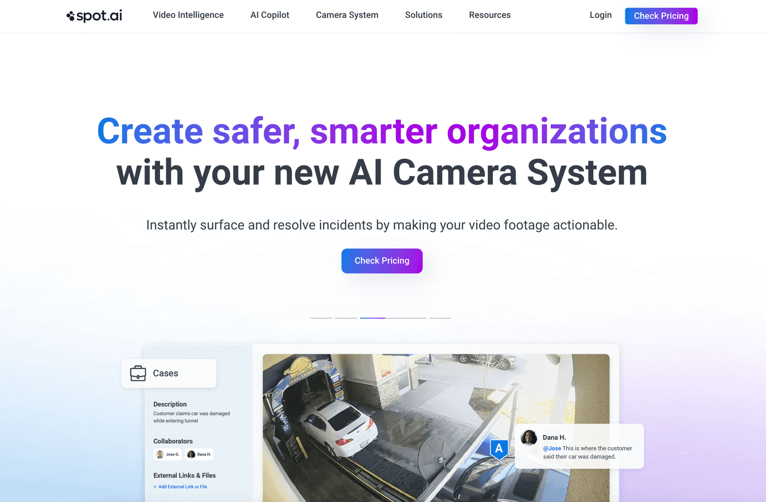 AI-powered video intelligence platform interface.