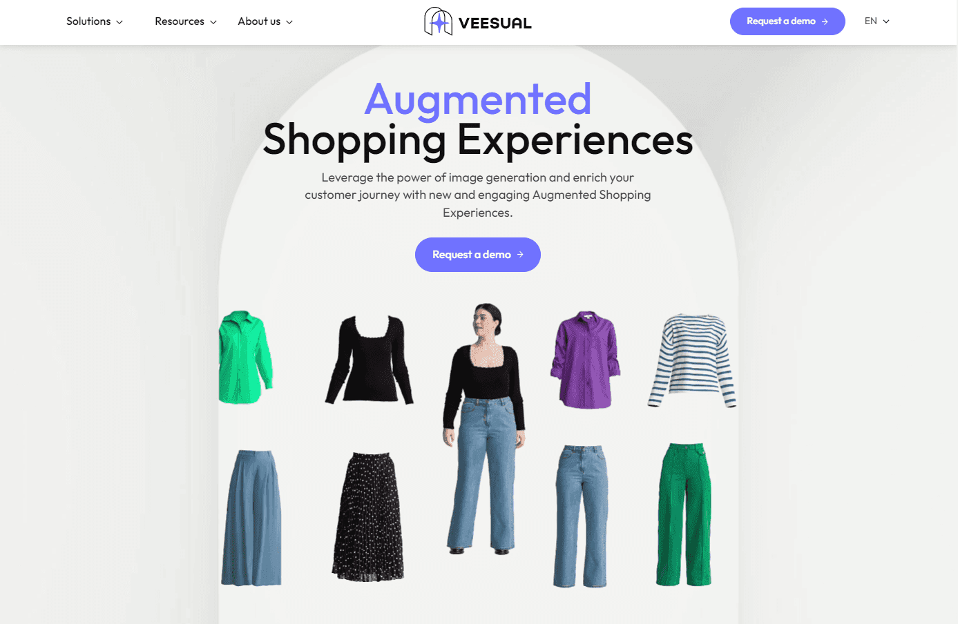 AI-powered virtual try-on and fashion visualization platform interface