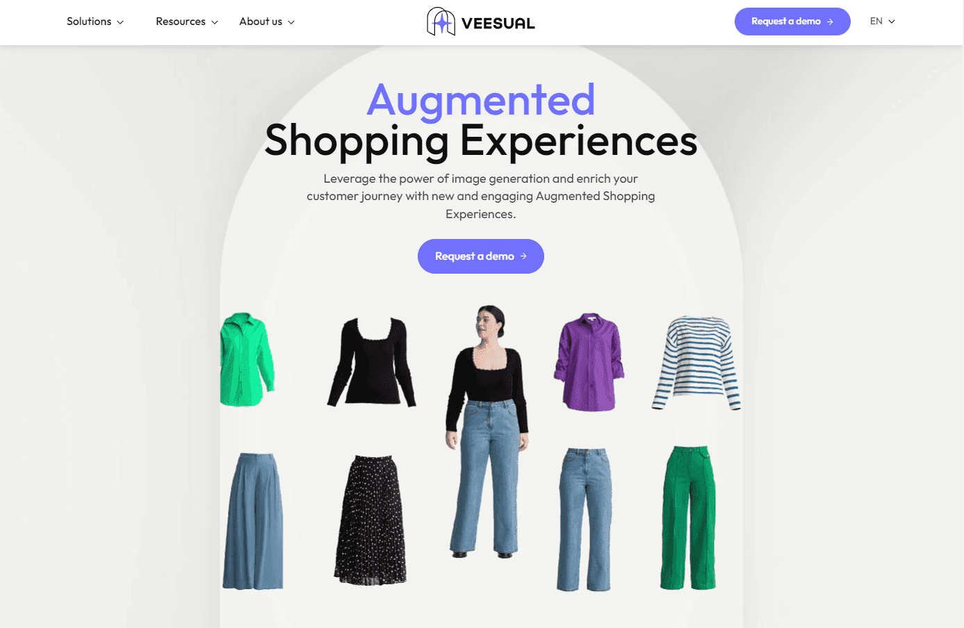 AI-powered virtual try-on and fashion visualization platform interface