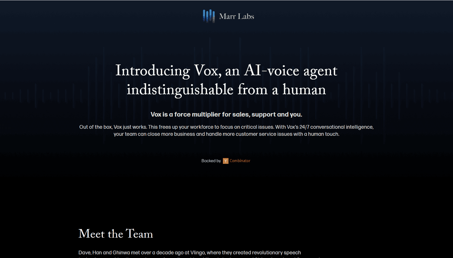 AI-powered voice agent for sales and support