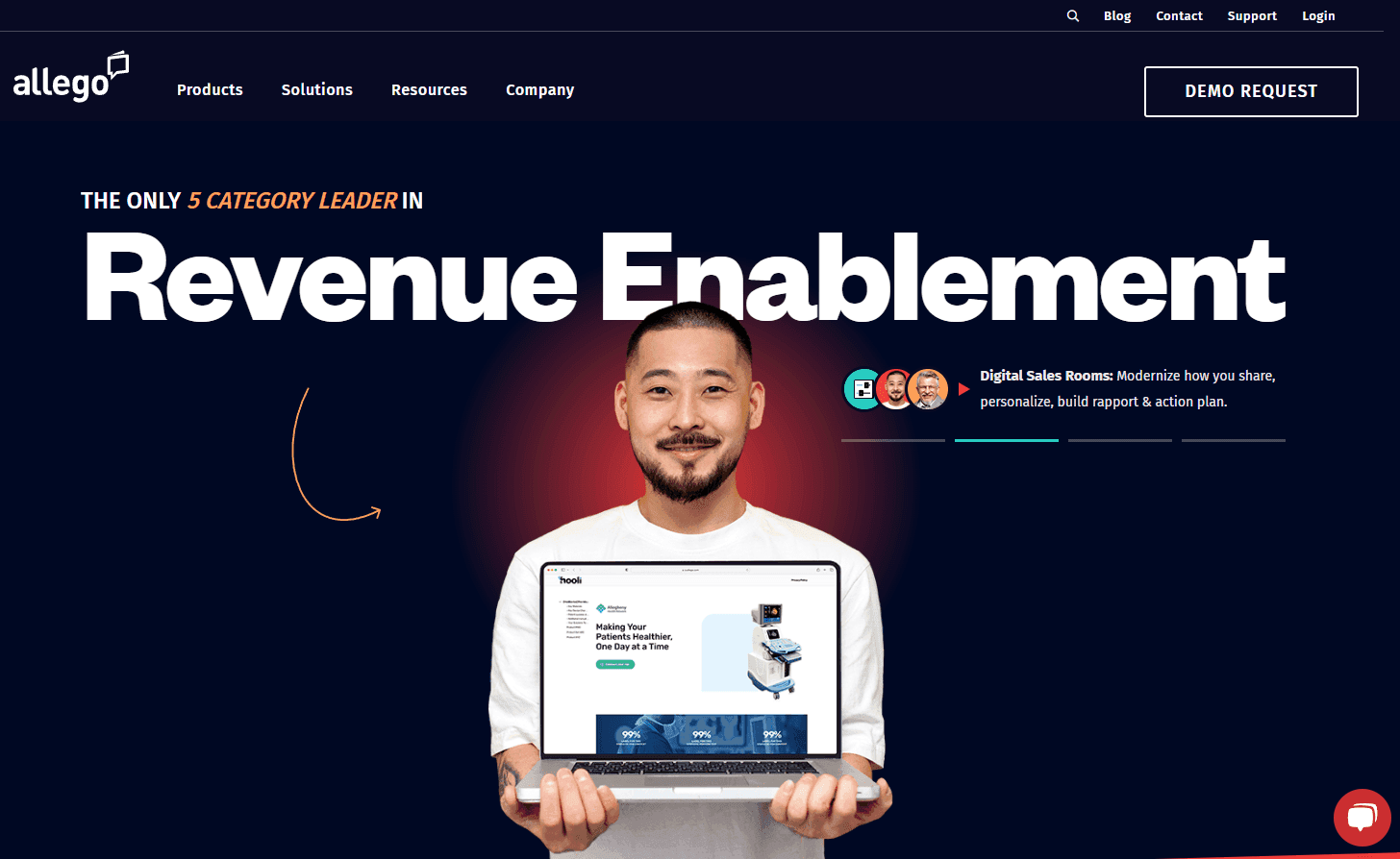 Allego Sales Enablement Platform Interface