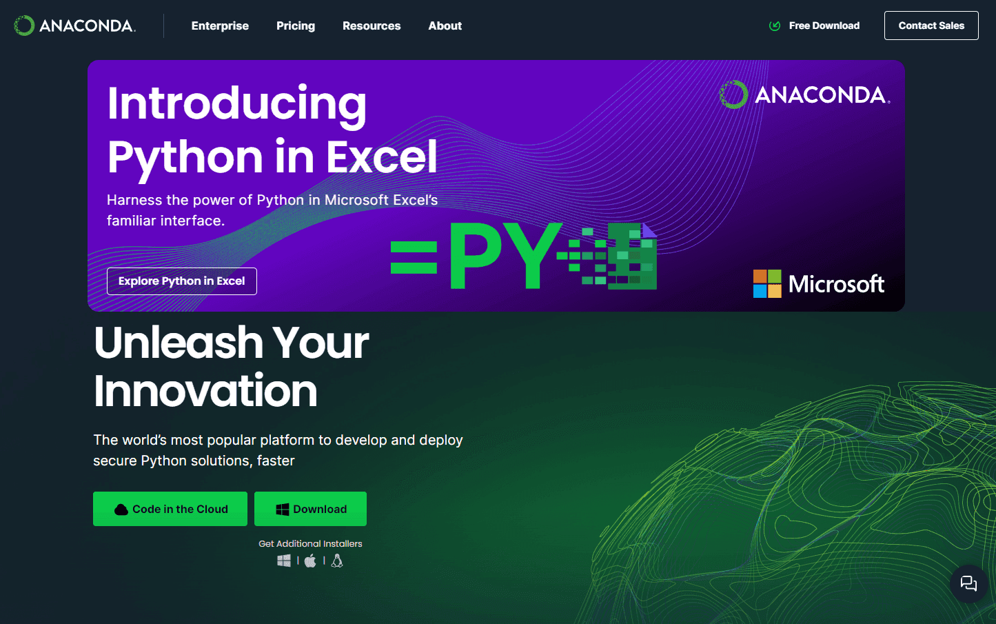 Anaconda Data Science Platform Interface