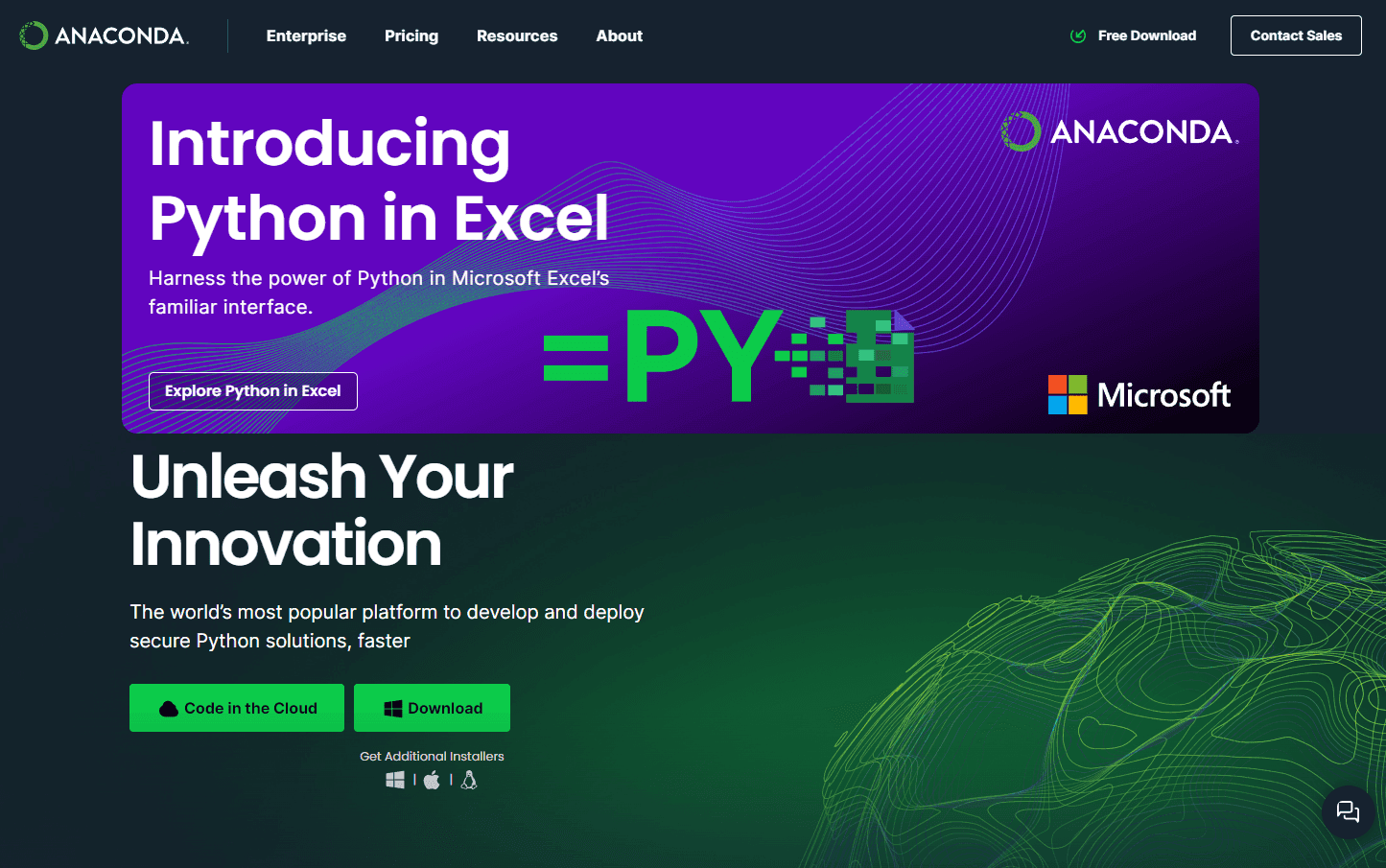 Anaconda Data Science Platform Interface