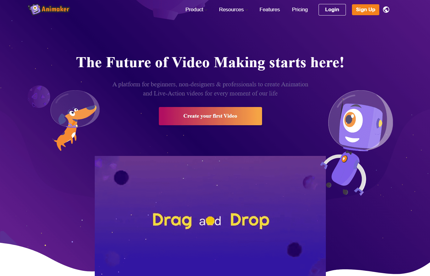 Animated characters from Animaker platform.