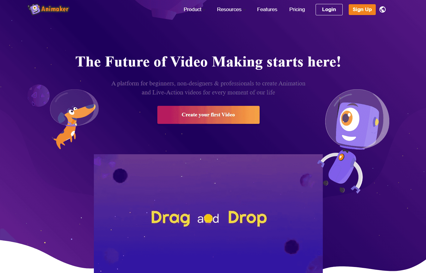 Animated characters from Animaker platform.