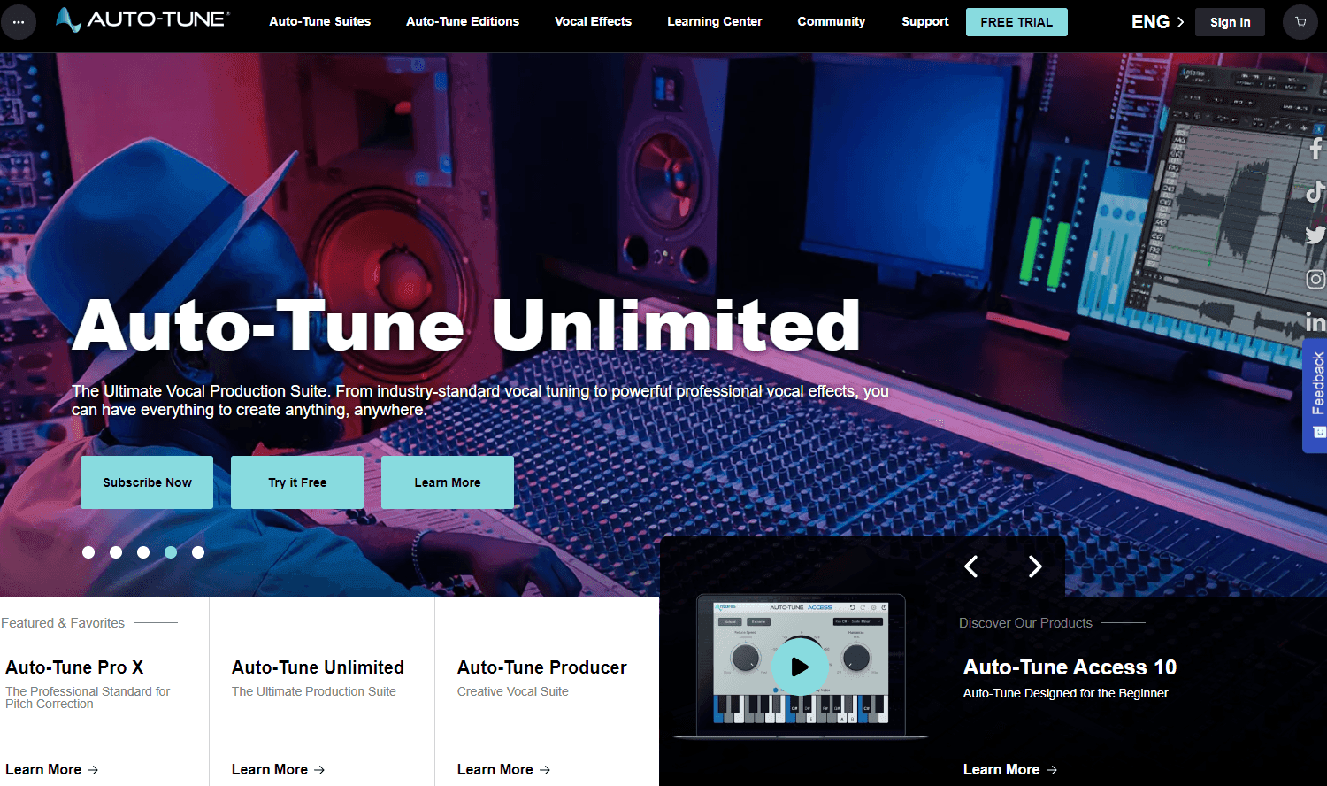 Antares audio software interface