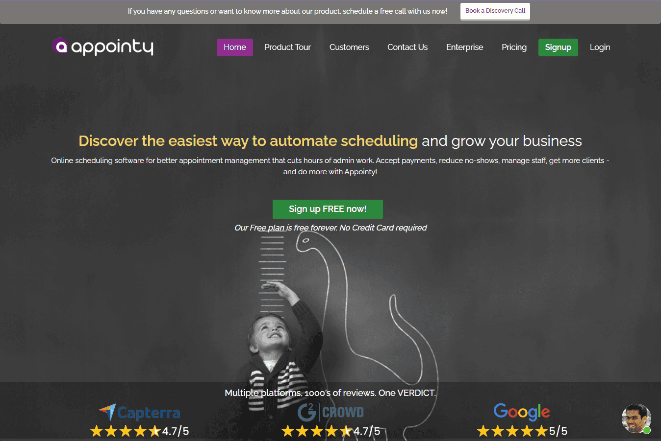 Appointy interface with appointment scheduling tools.