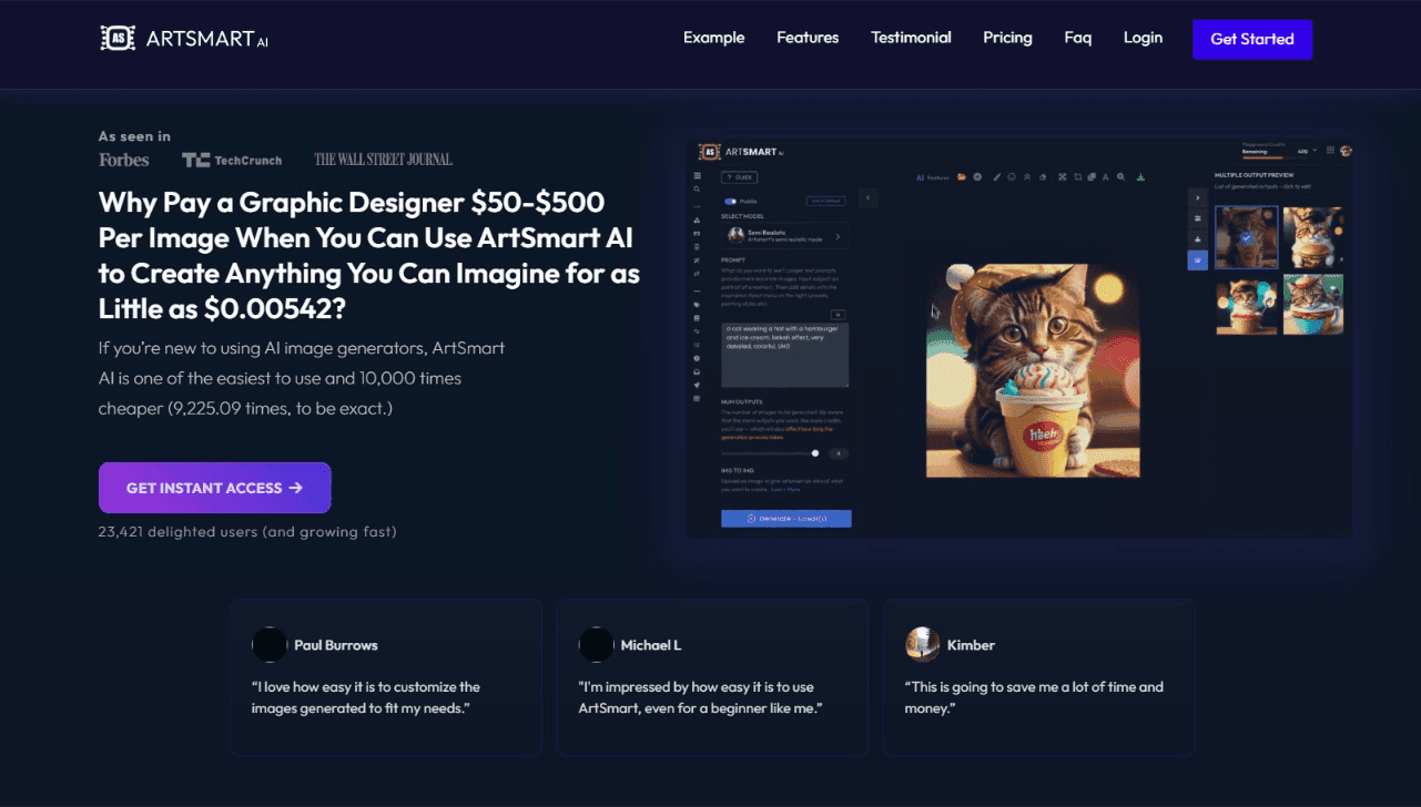 ArtSmart AI Image Generation Interface