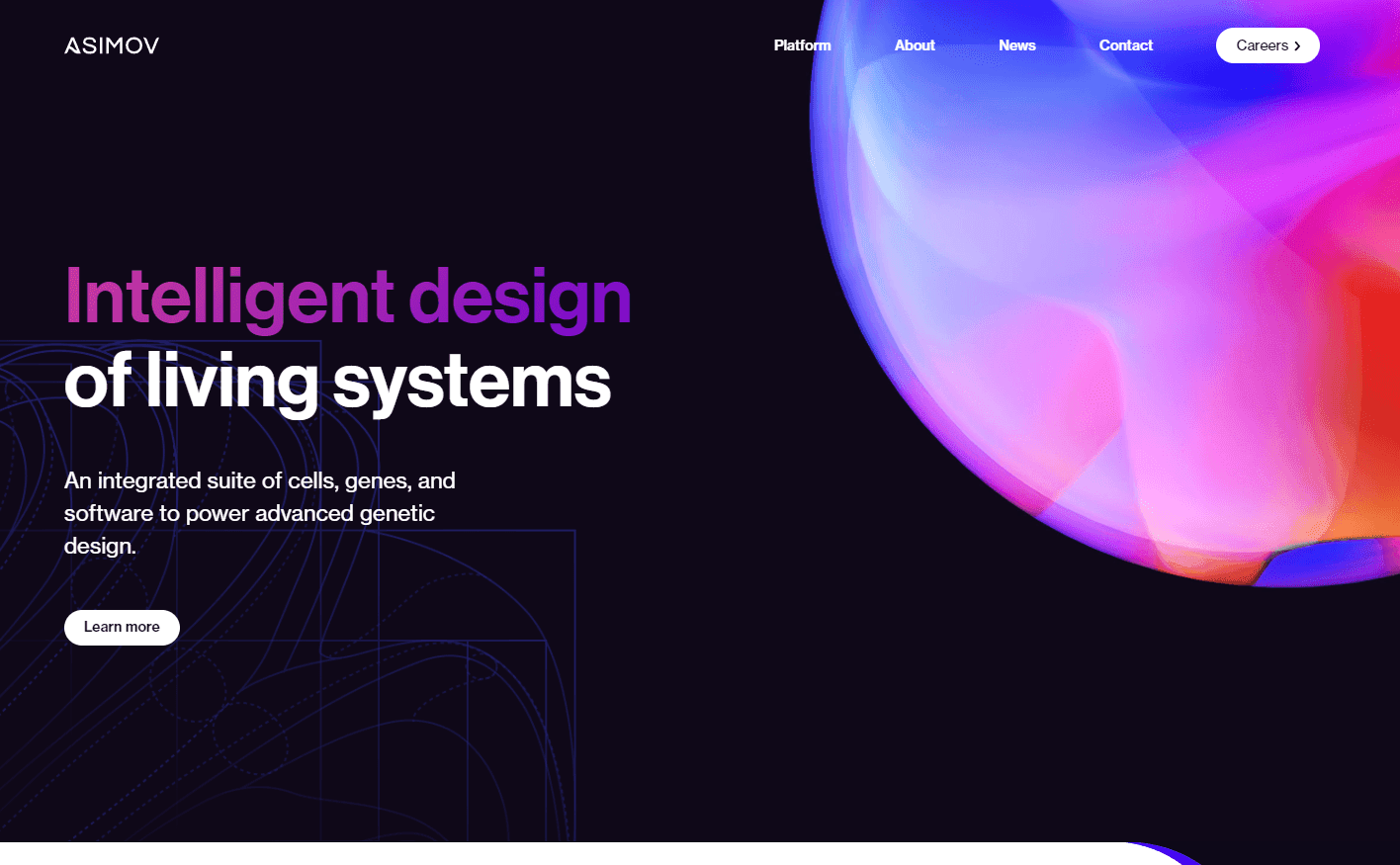 Asimov's interface showcasing advanced genetic design tools.