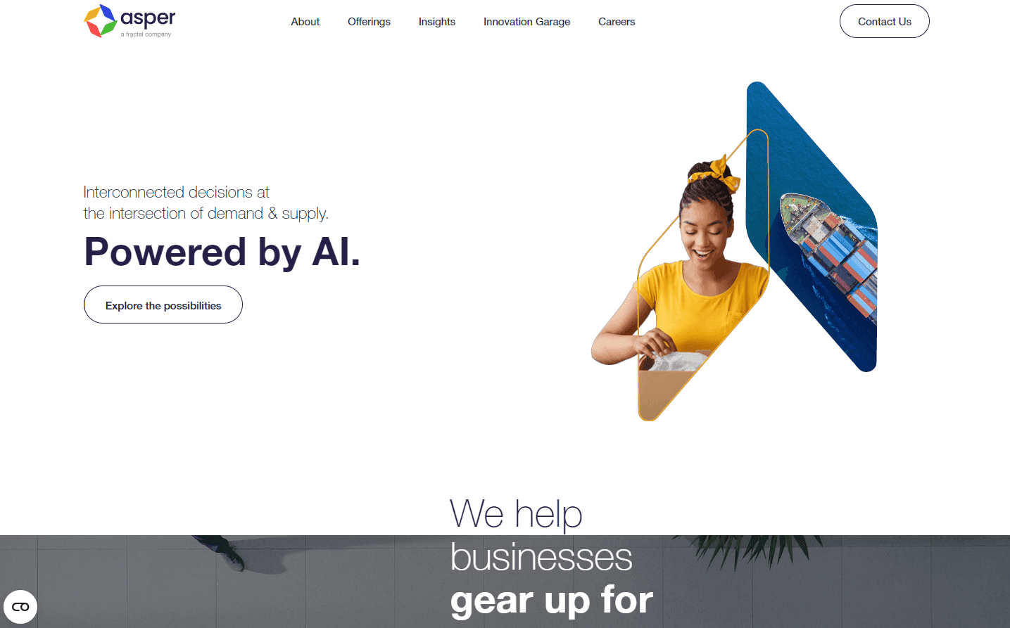 Asper platform interface showcasing advanced AI-powered decision-making capabilities.