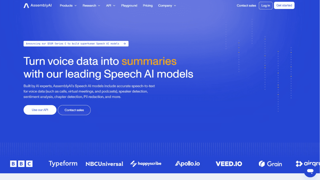 AssemblyAI Speech Recognition Interface