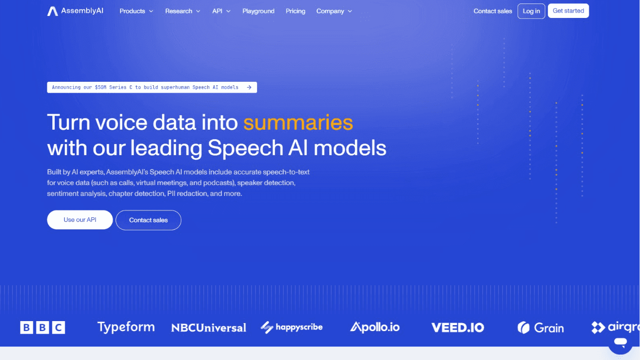 AssemblyAI Speech Recognition Interface
