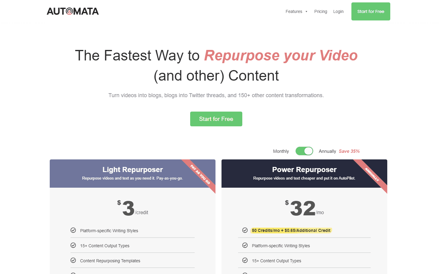 Automata - AI-Powered Content Repurposing