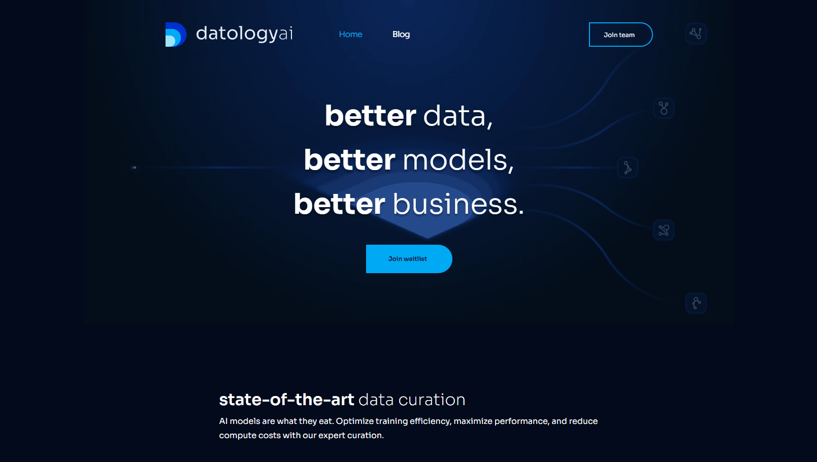 Automated data curation for AI models