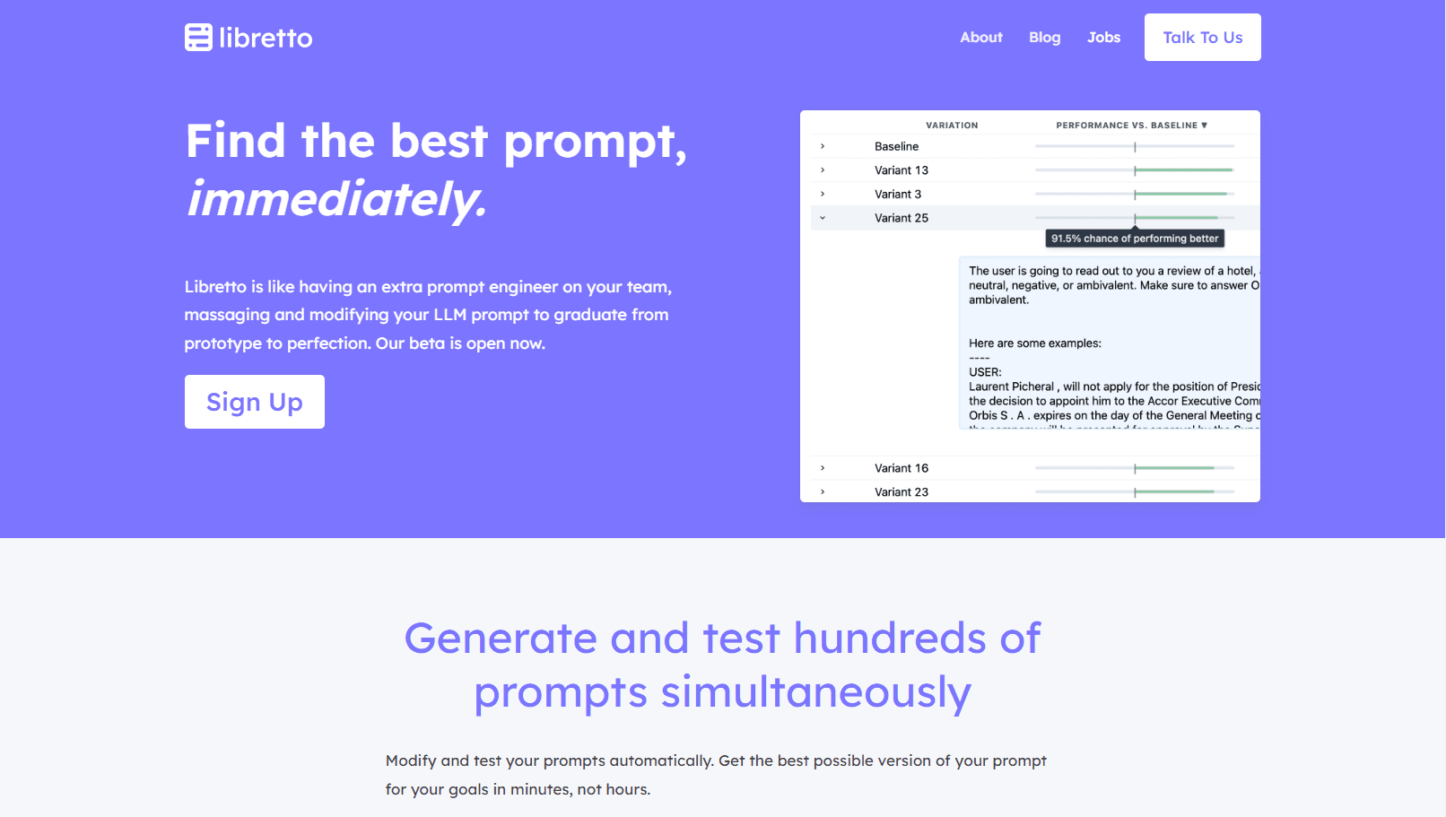Automated prompt engineering tool