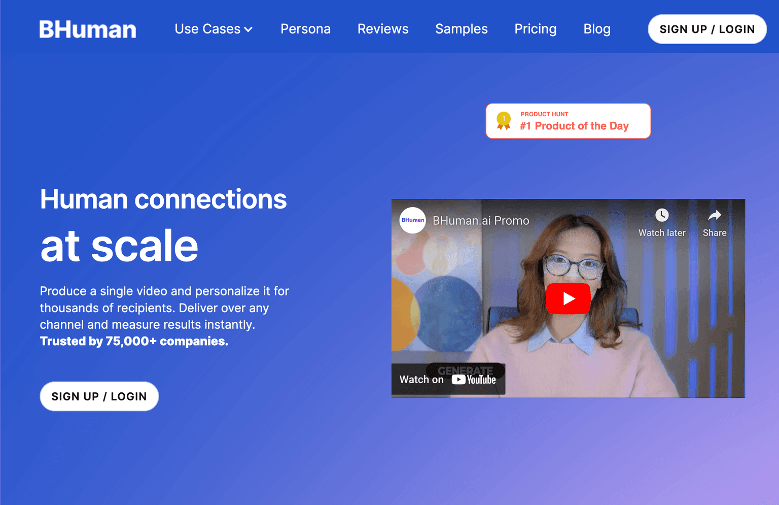 BHuman - AI Personalized Videos at Scale