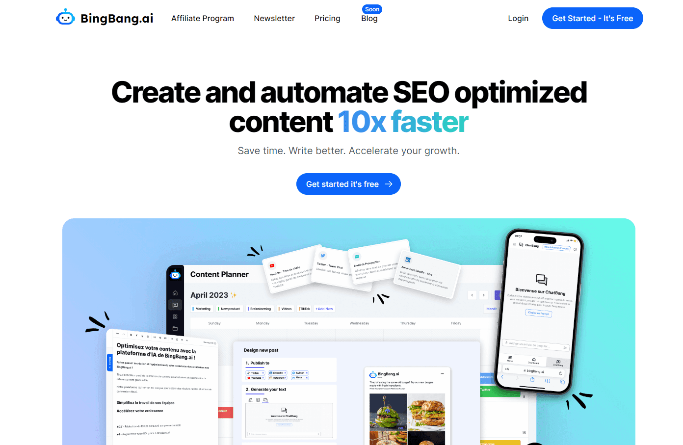 BingBang.ai content creation platform