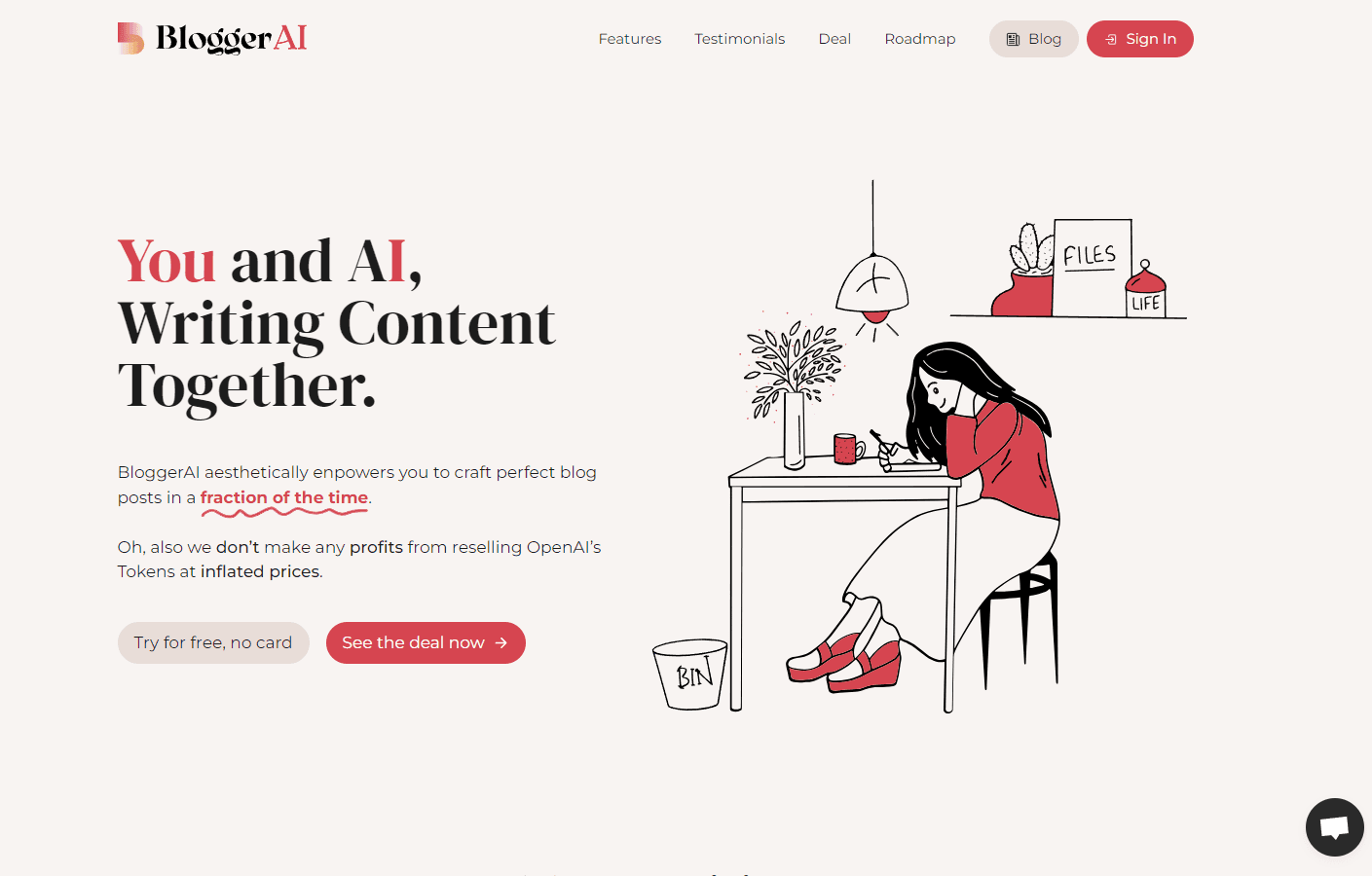 BloggerAI - AI-driven blogging platform.