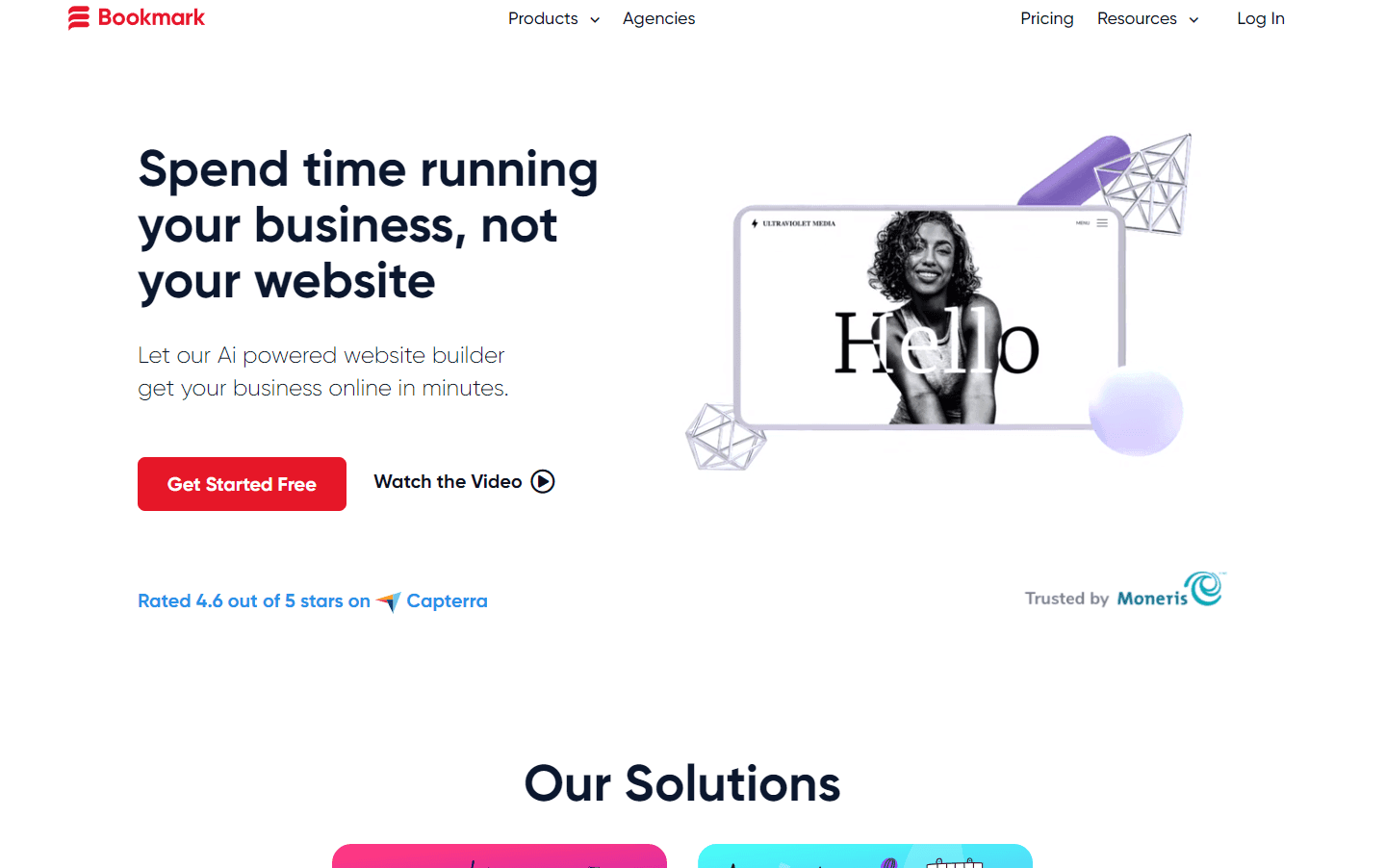 Bookmark's AI website builder interface.