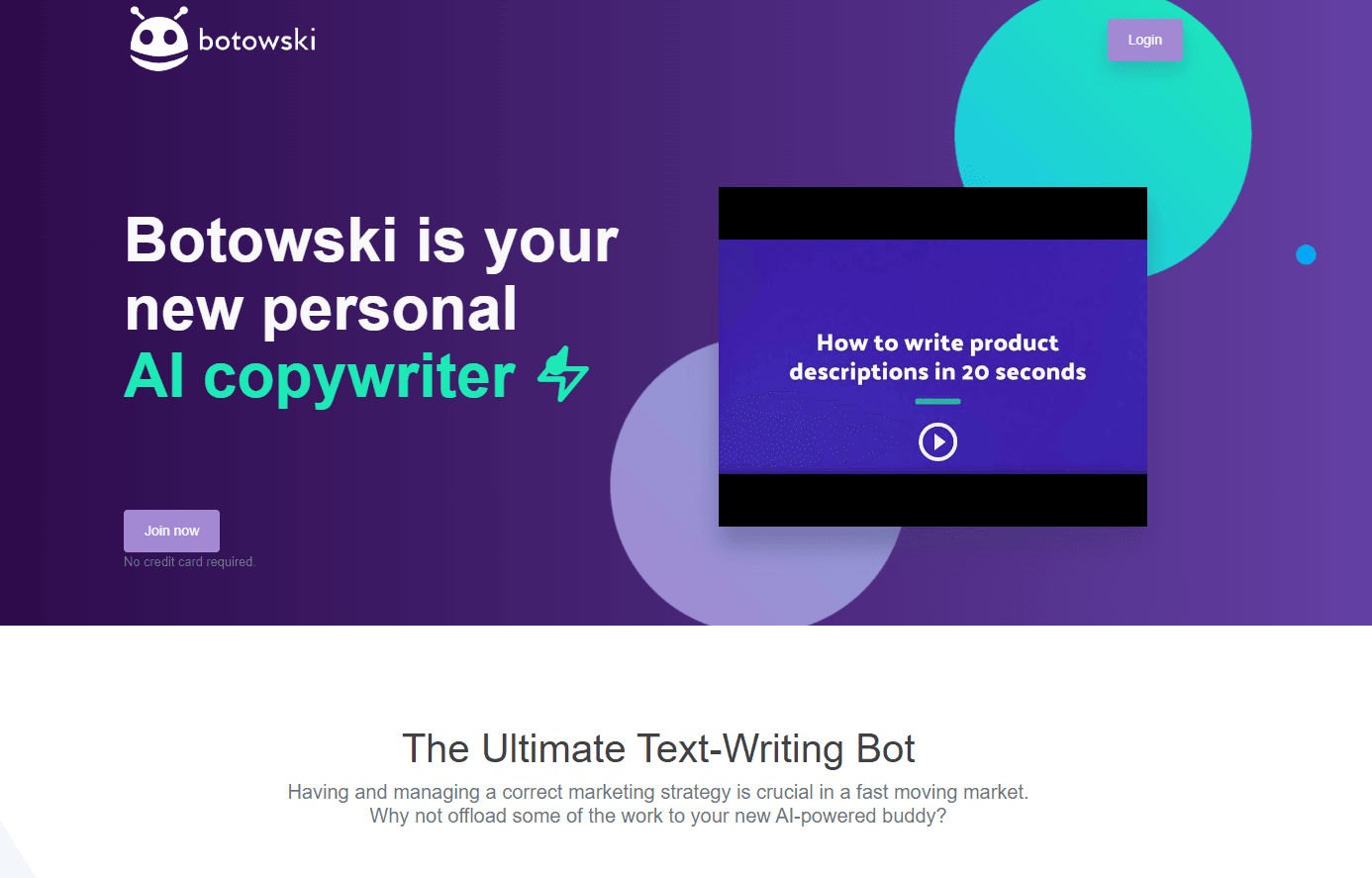 Botowski AI content generation interface.
