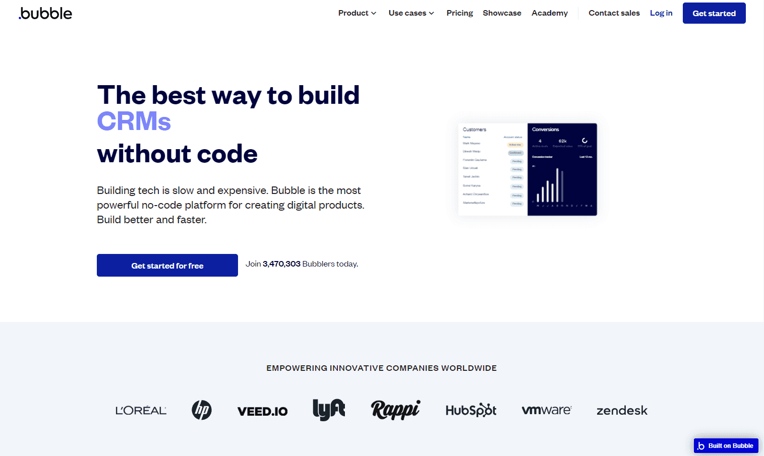 Bubble platform interface