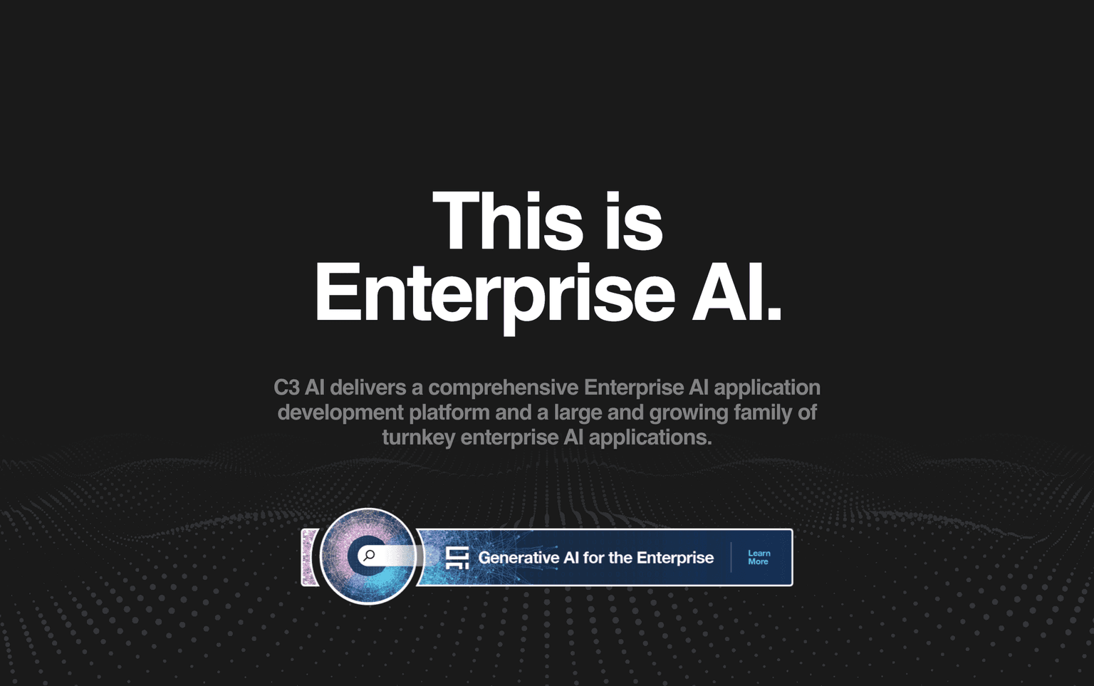 C3 AI logo with blue background