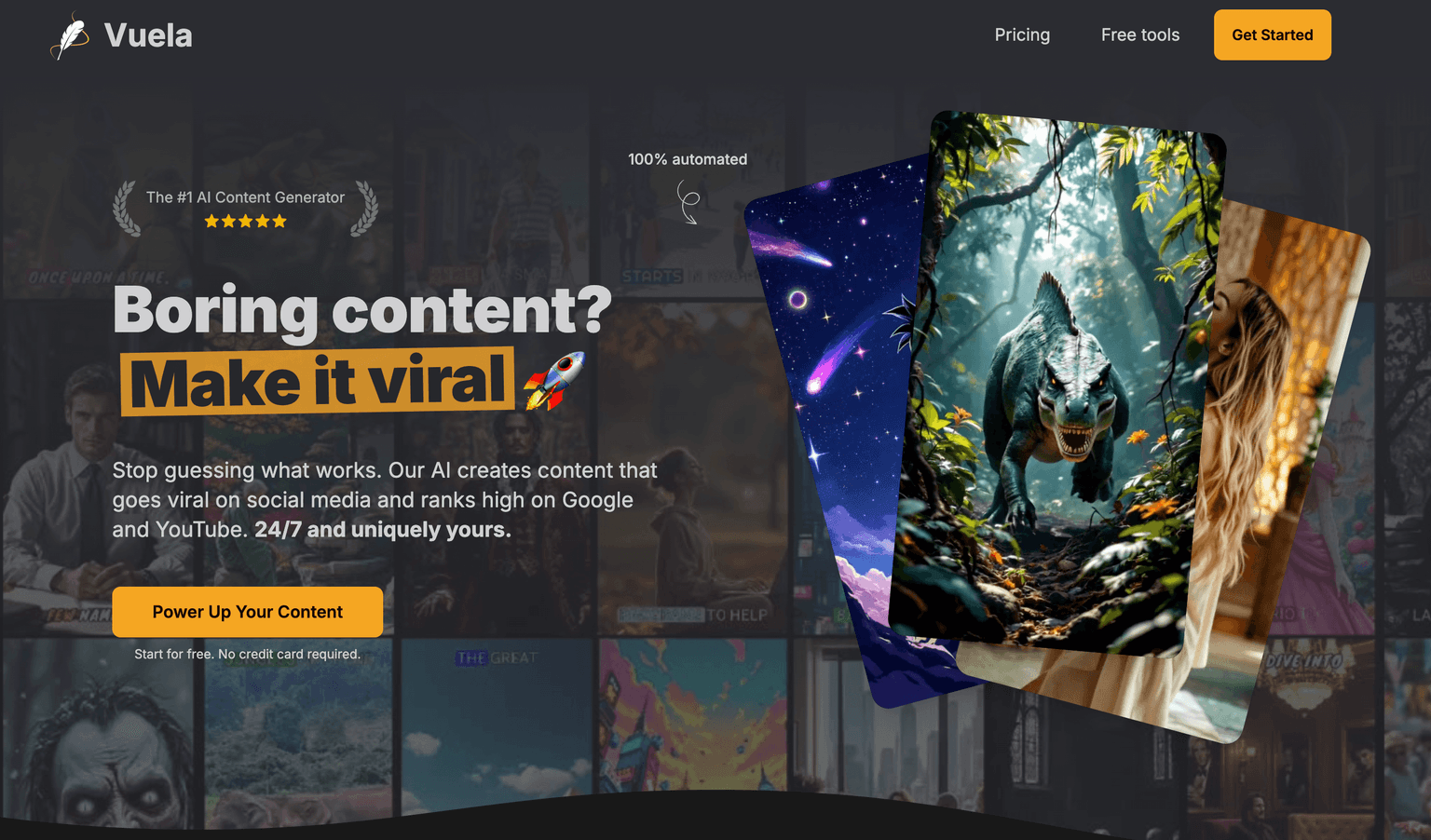 Vuela AI marketing & seo tool screenshot