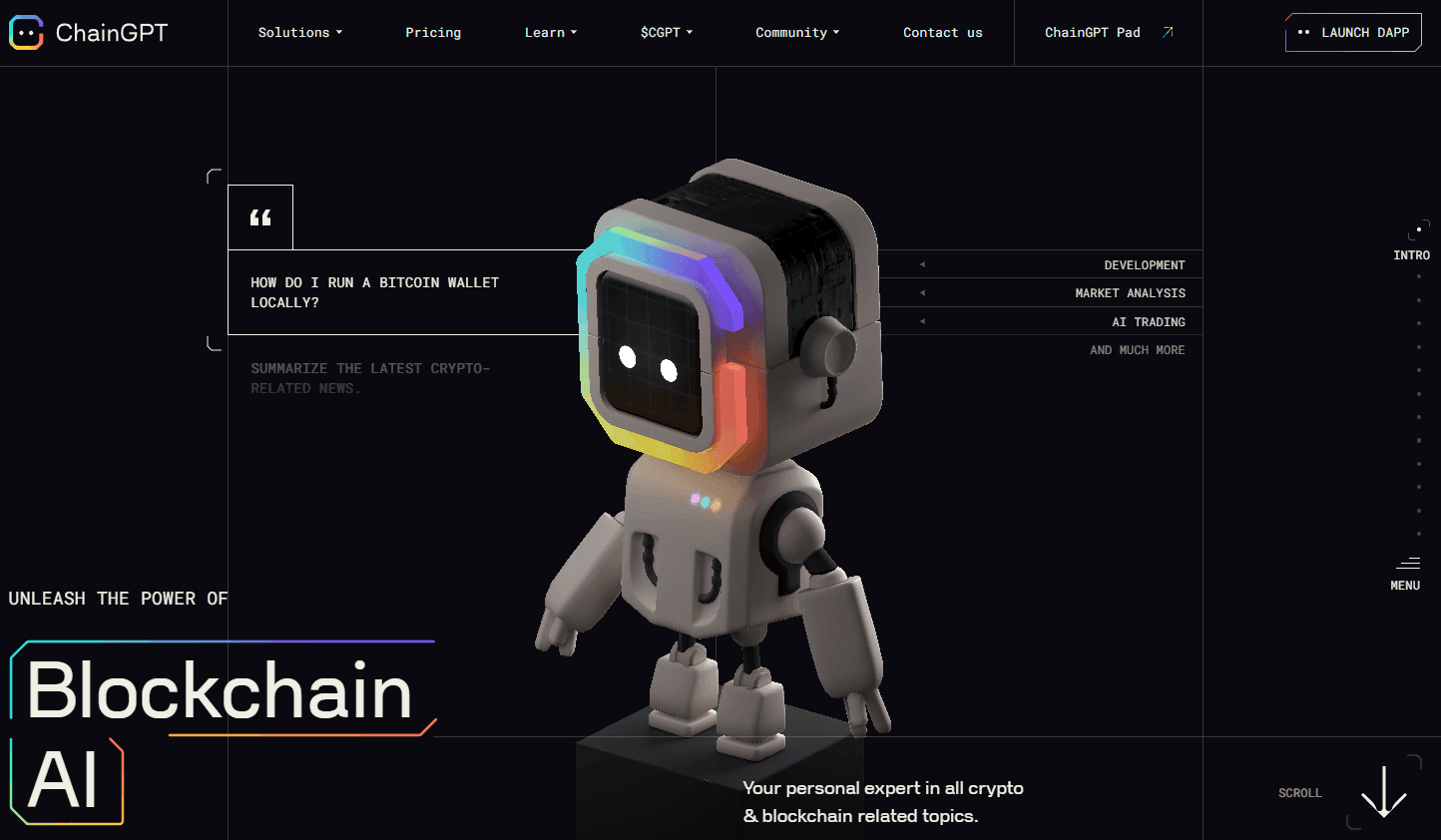 ChainGPT Blockchain AI Solutions