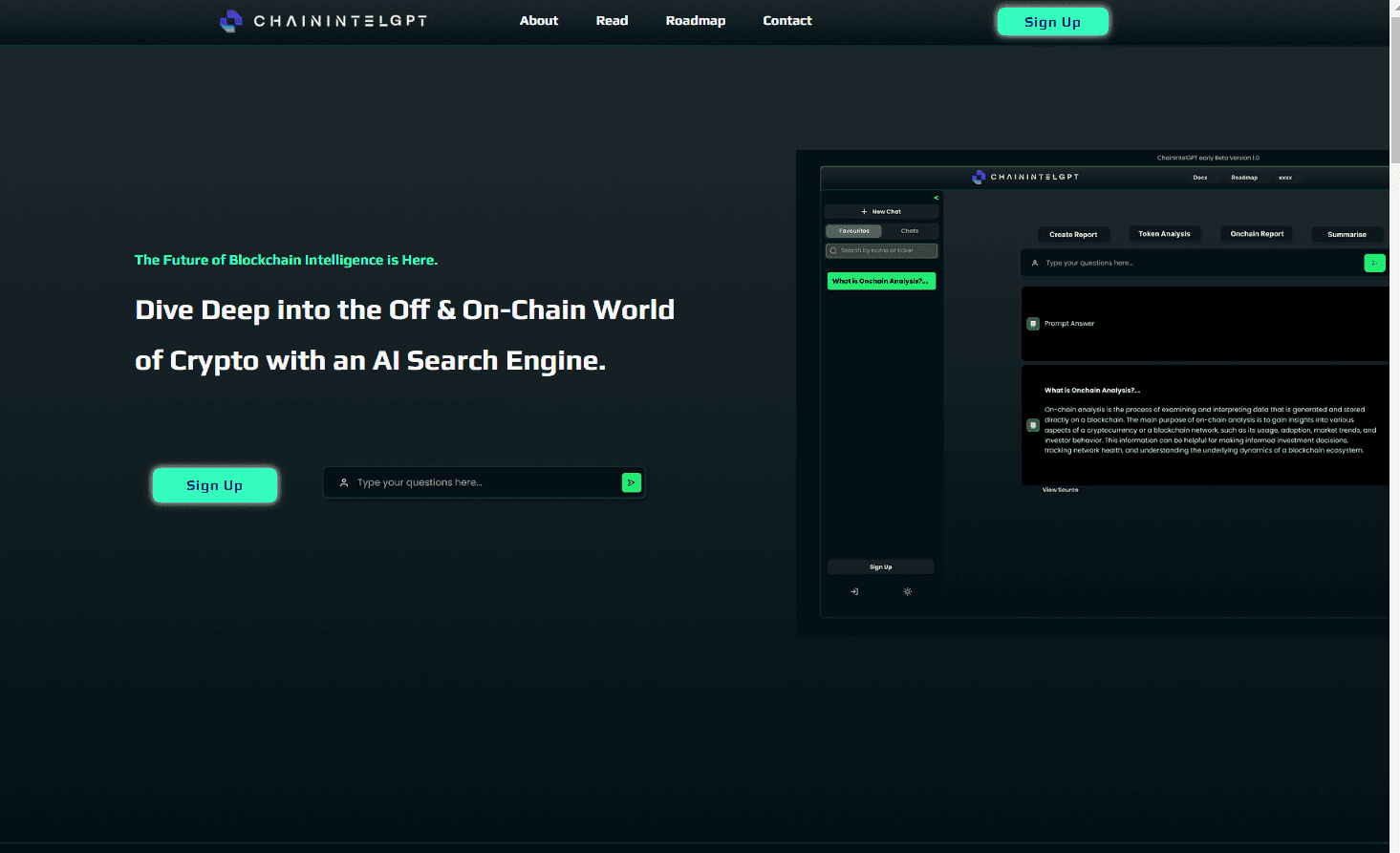 ChainIntelGPT Blockchain Intelligence Interface