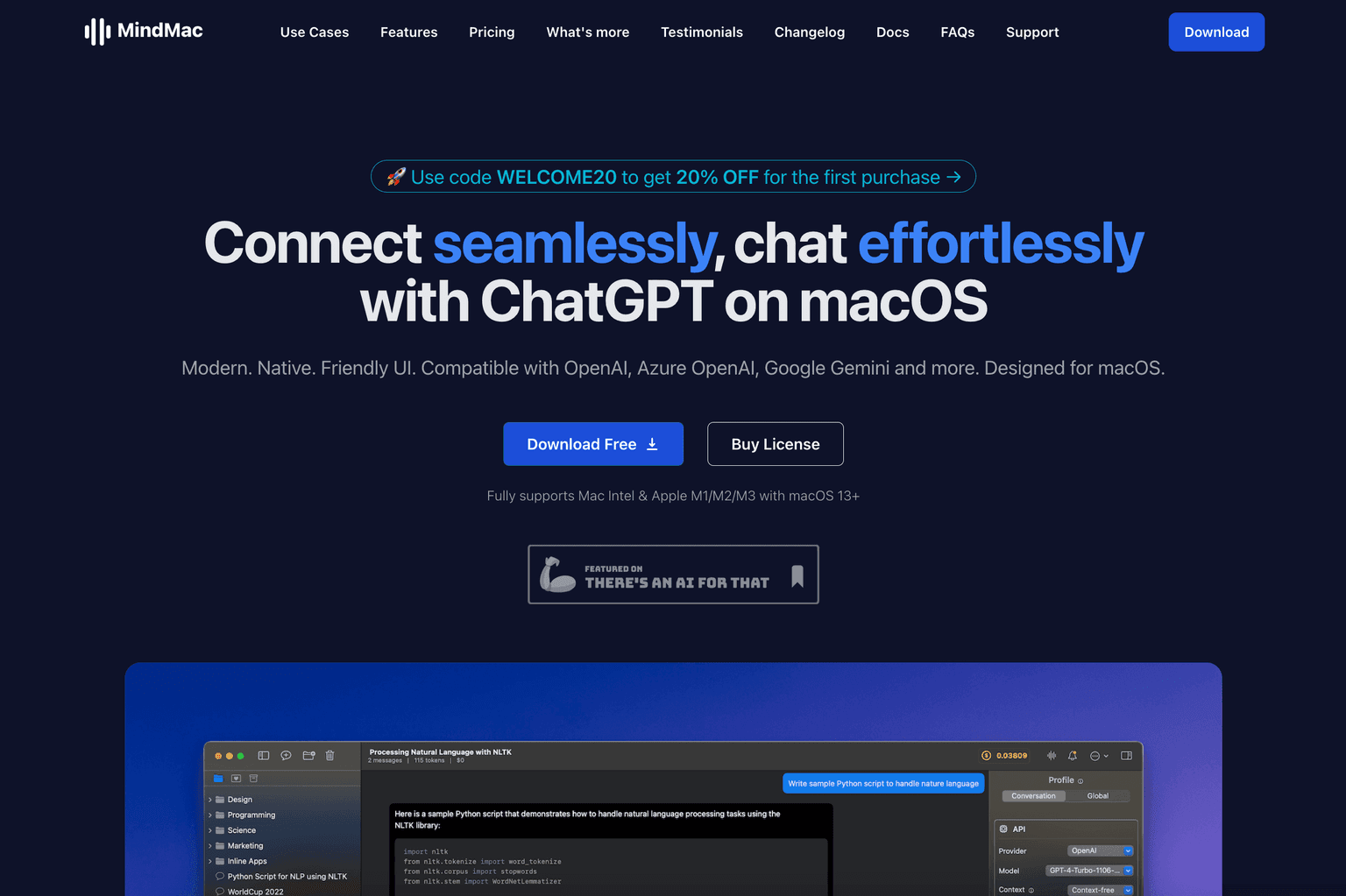 ChatGPT client for macOS interface.