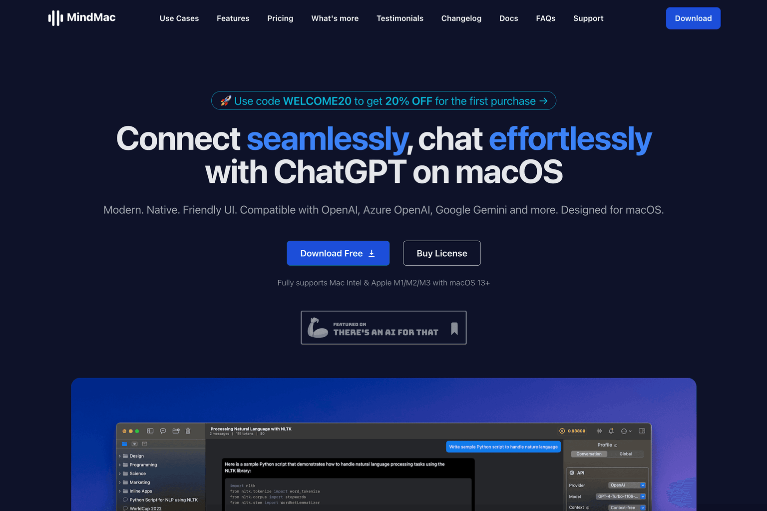 ChatGPT client for macOS interface.