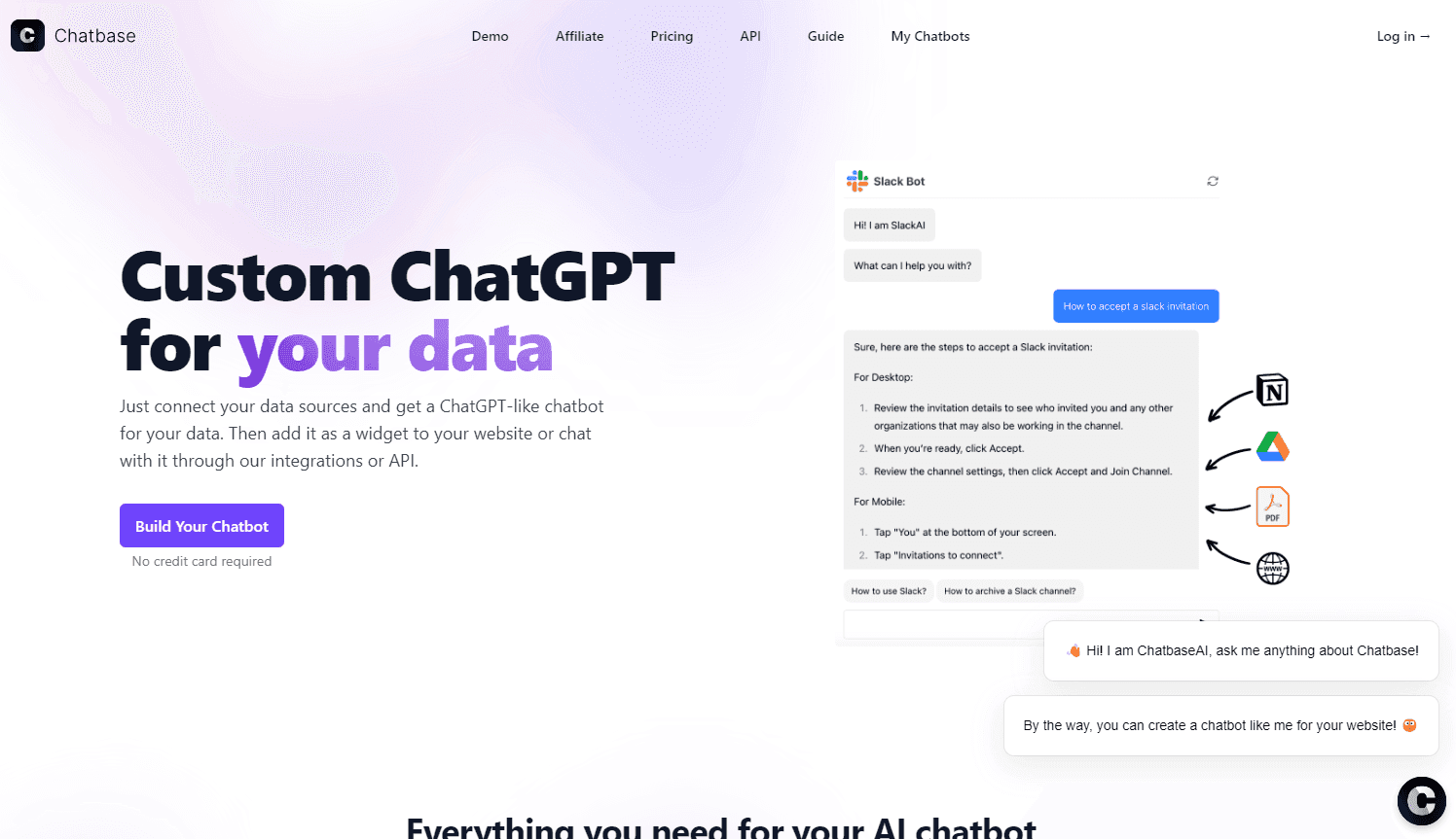 Chatbase platform interface