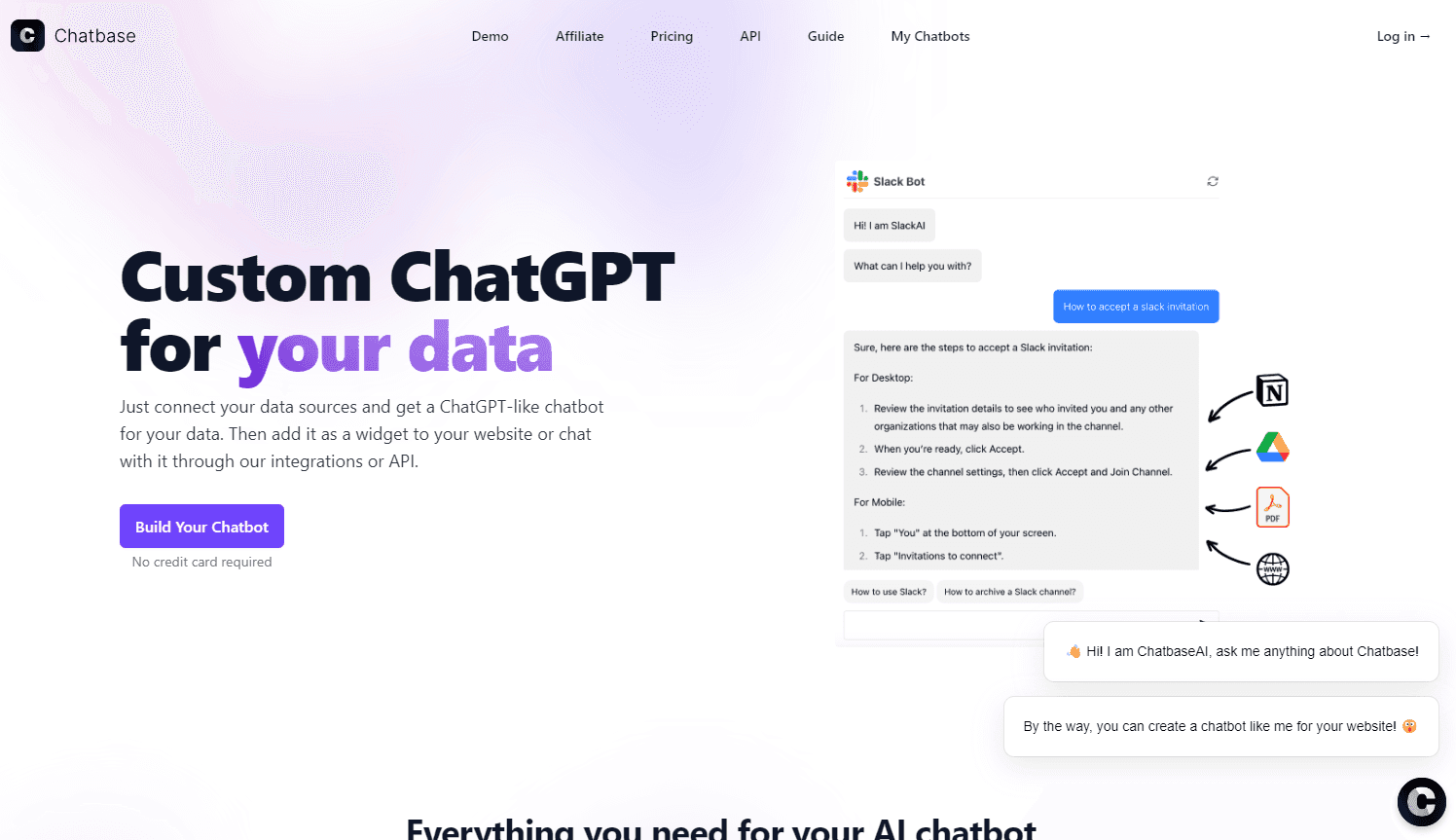 Chatbase platform interface