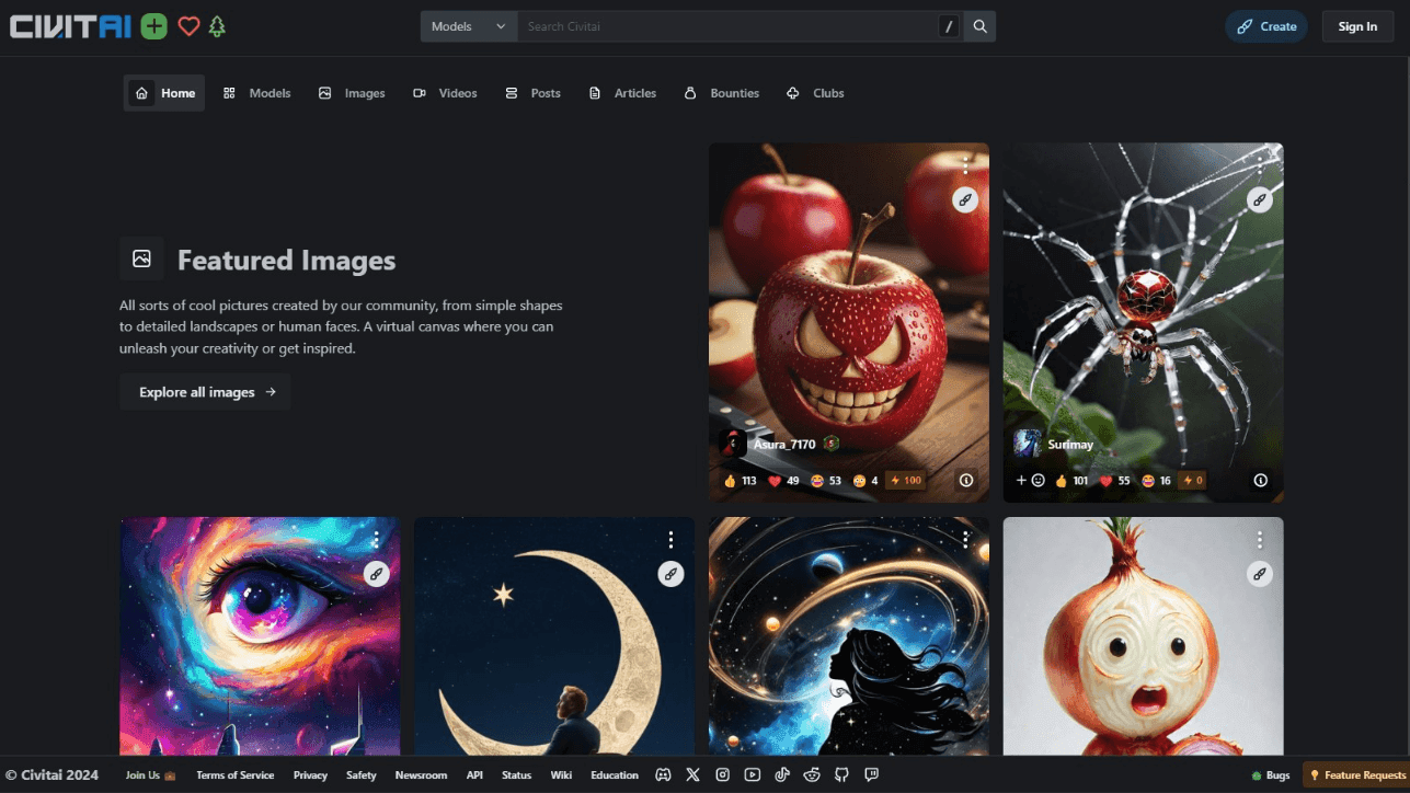 Civitai AI-Generated Art Platform