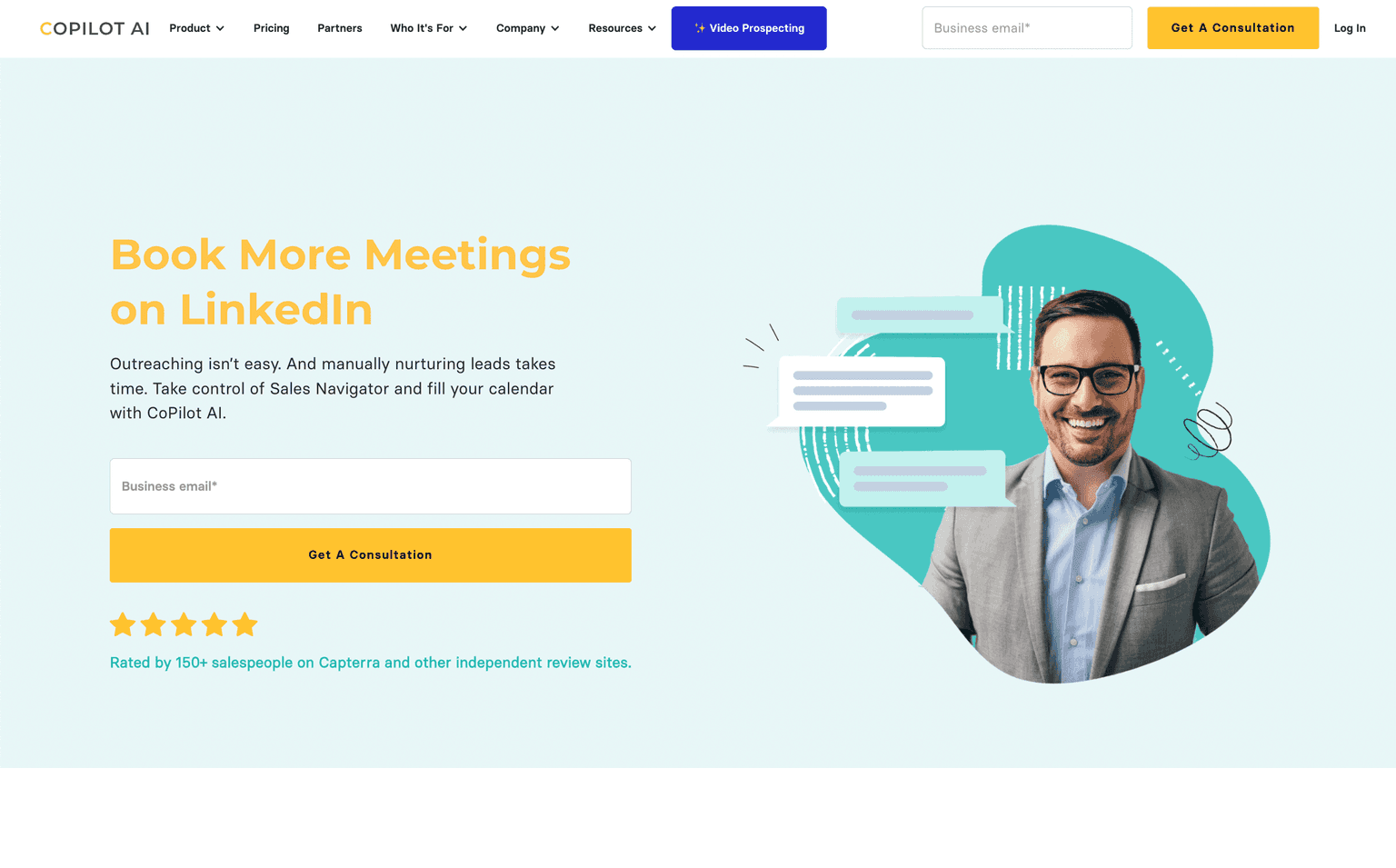CoPilot AI dashboard showcasing AI-driven LinkedIn outreach