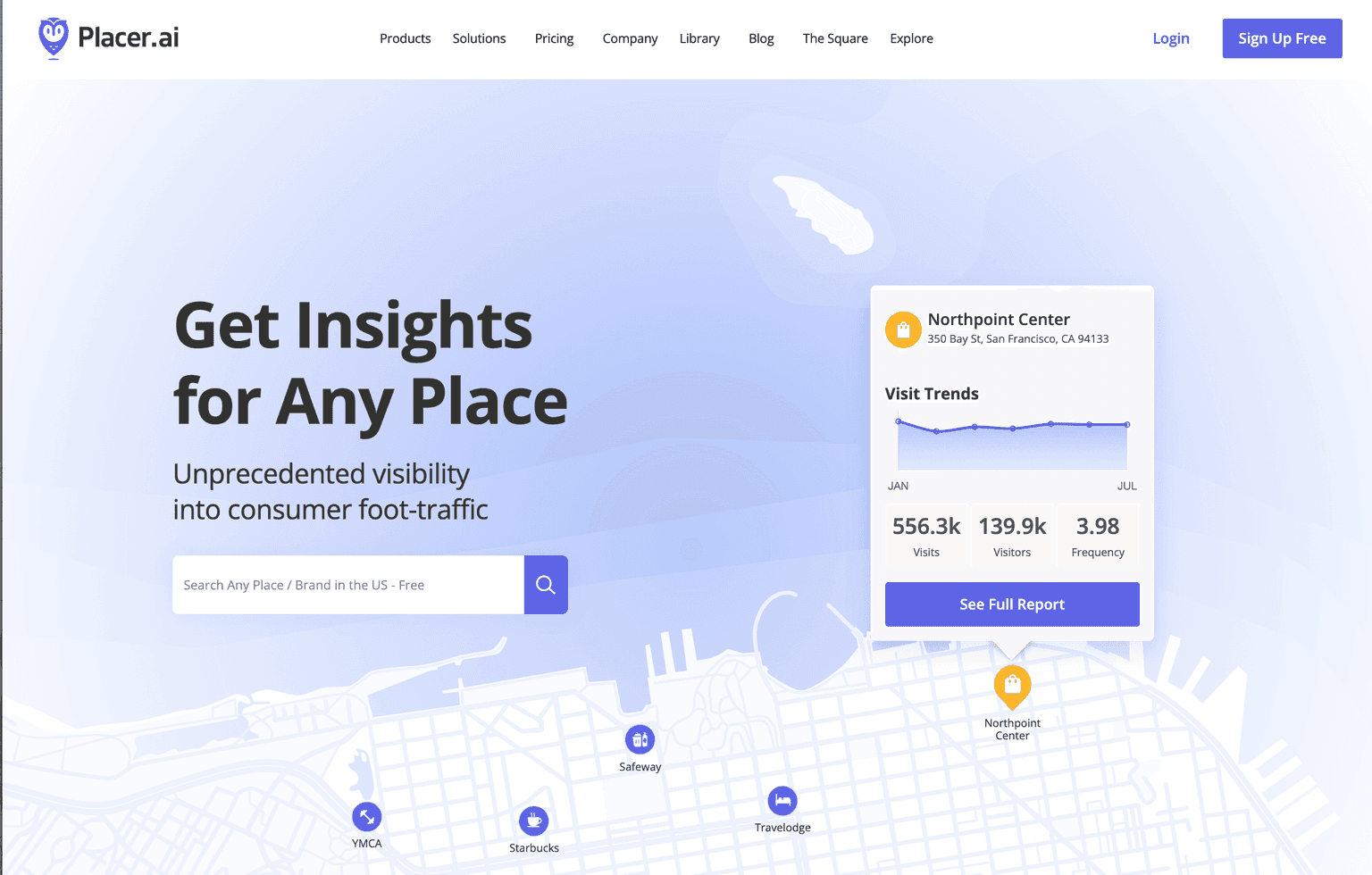 Consumer foot-traffic heatmap visualization
