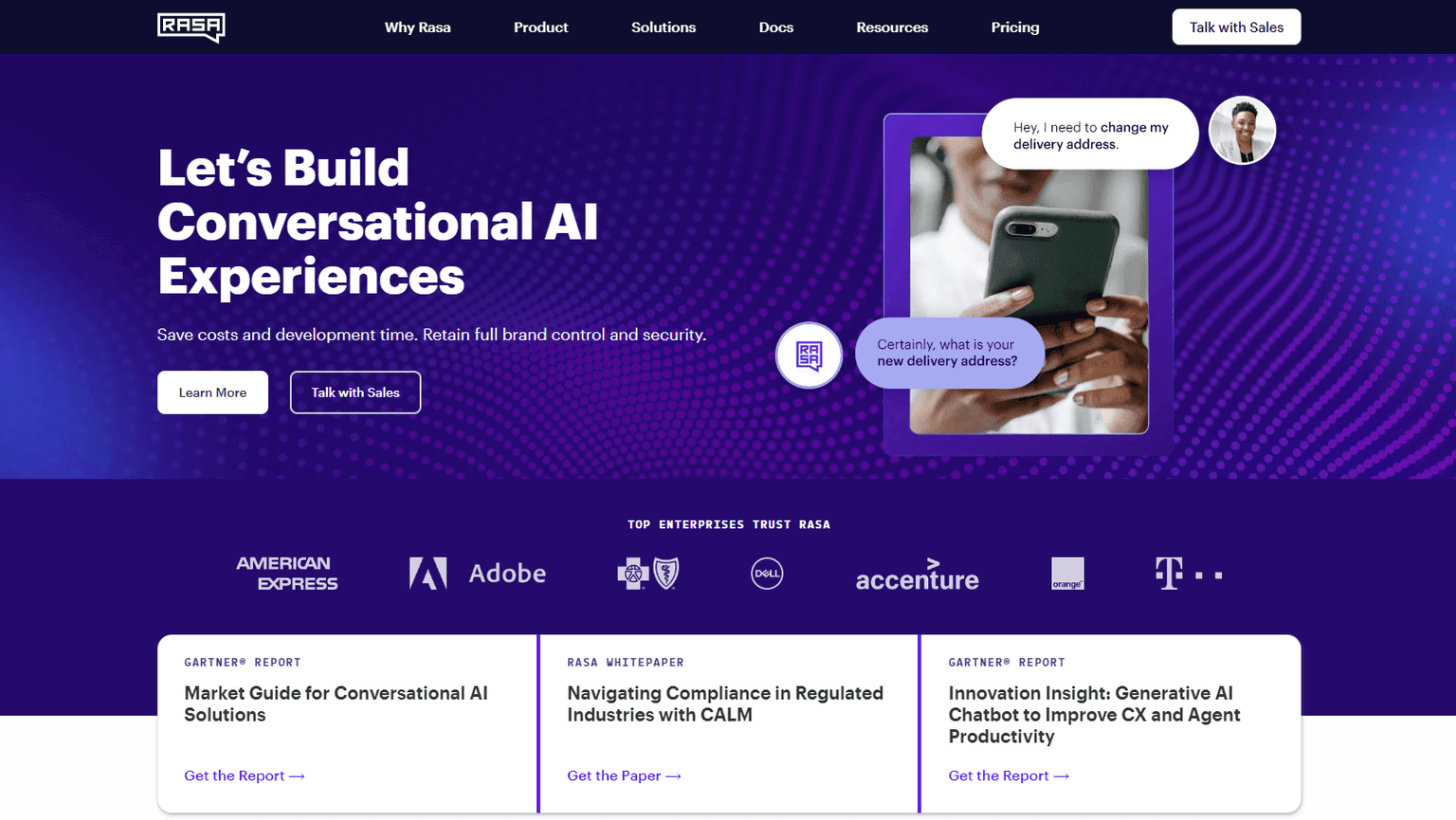 Conversational AI platform interface