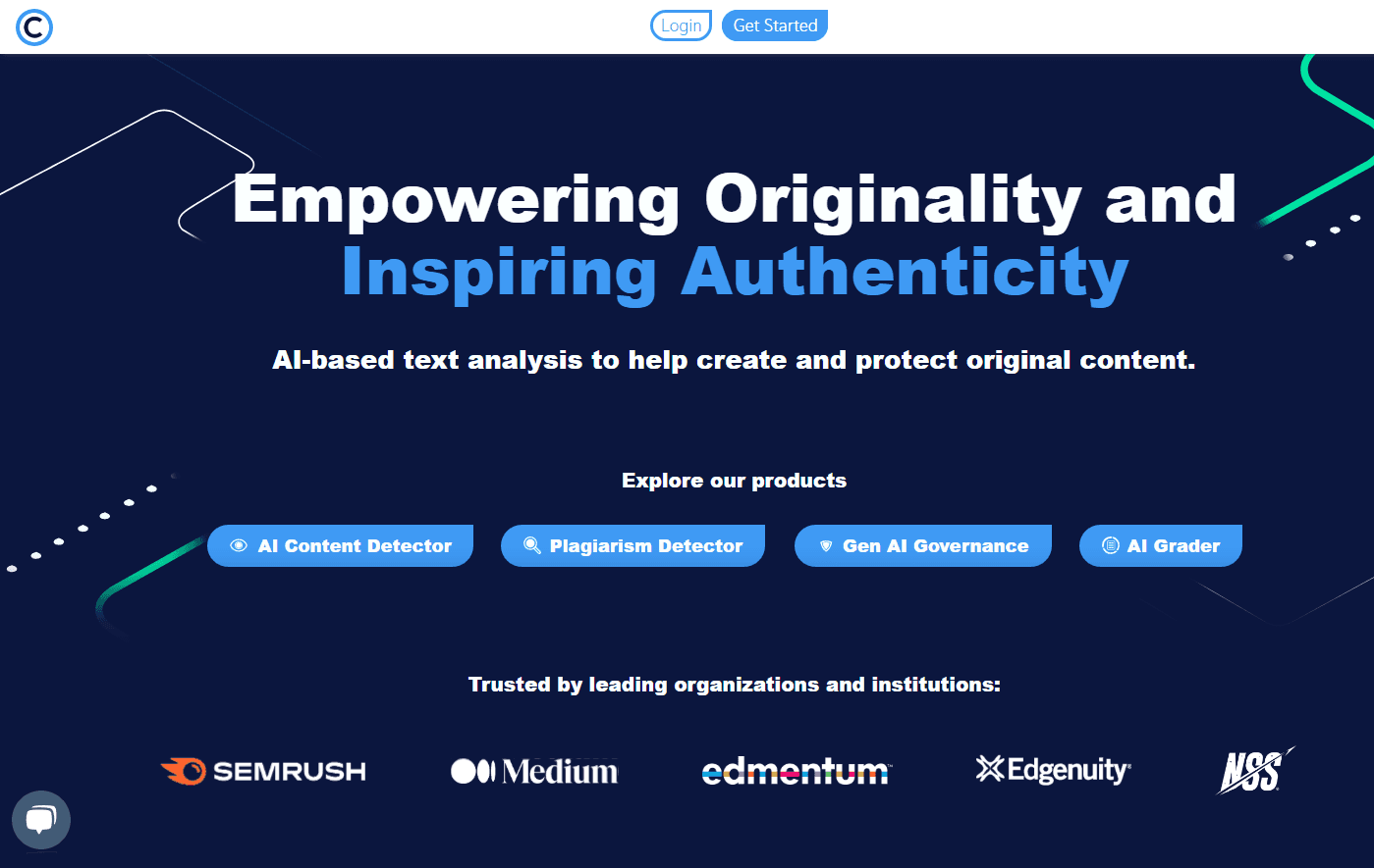 Copyleaks homepage showcasing its features.