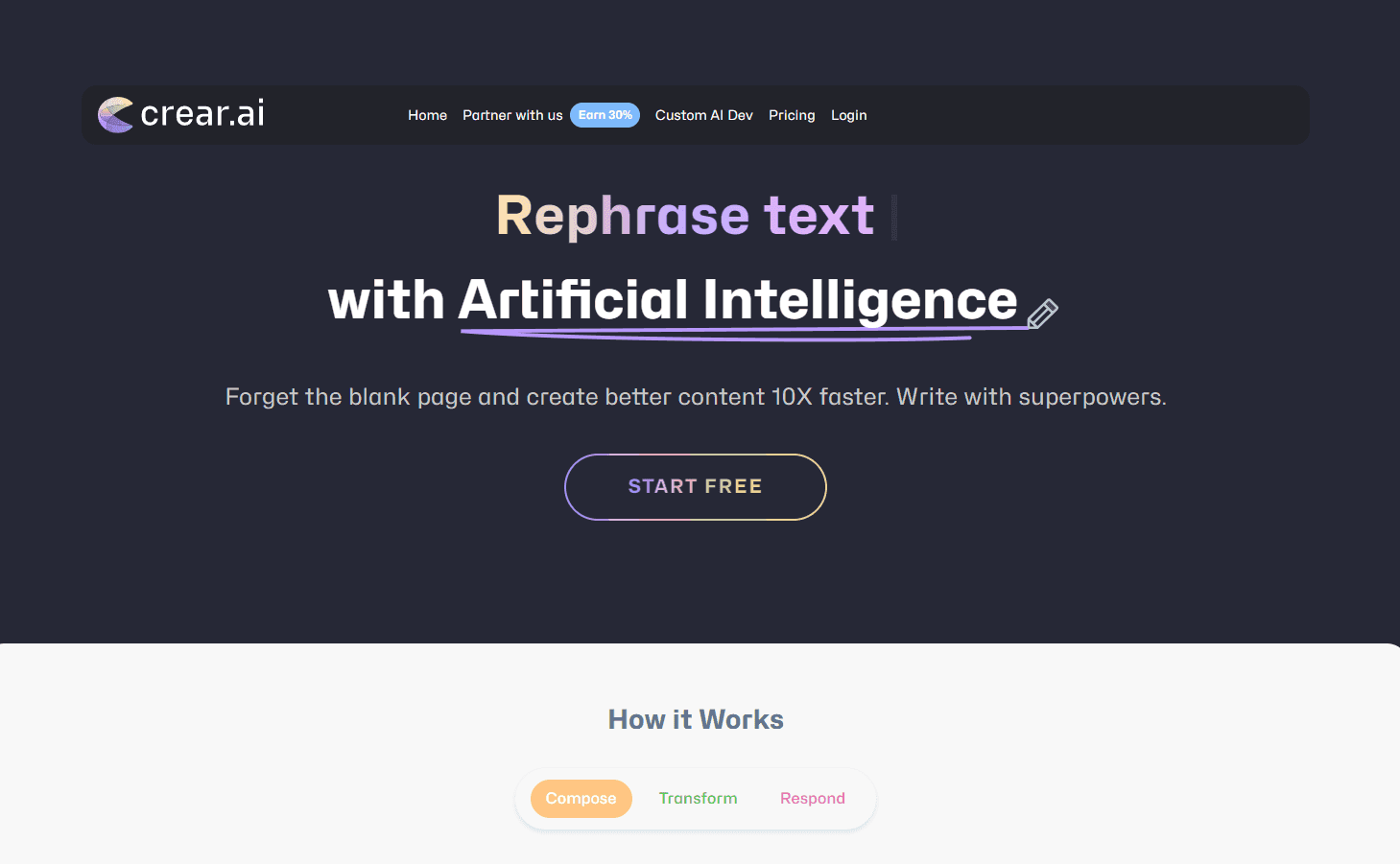Crear.ai - AI-driven content composition platform