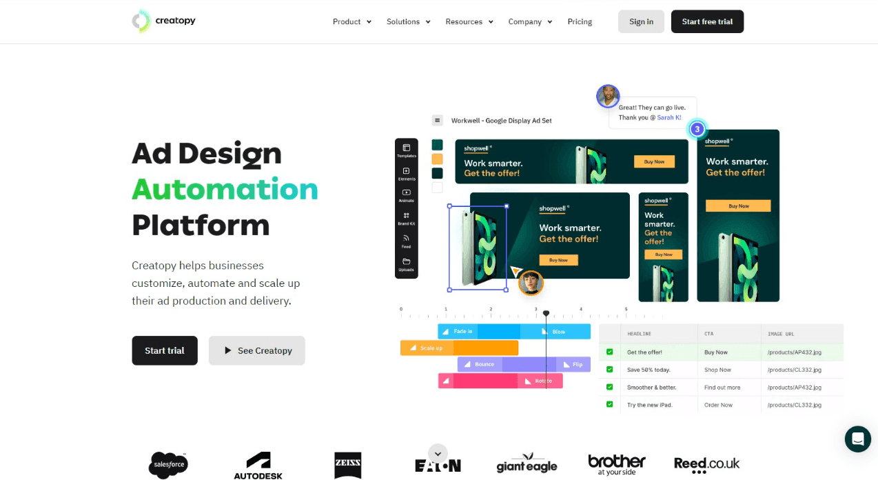 Creatopy Ad Design Automation Platform