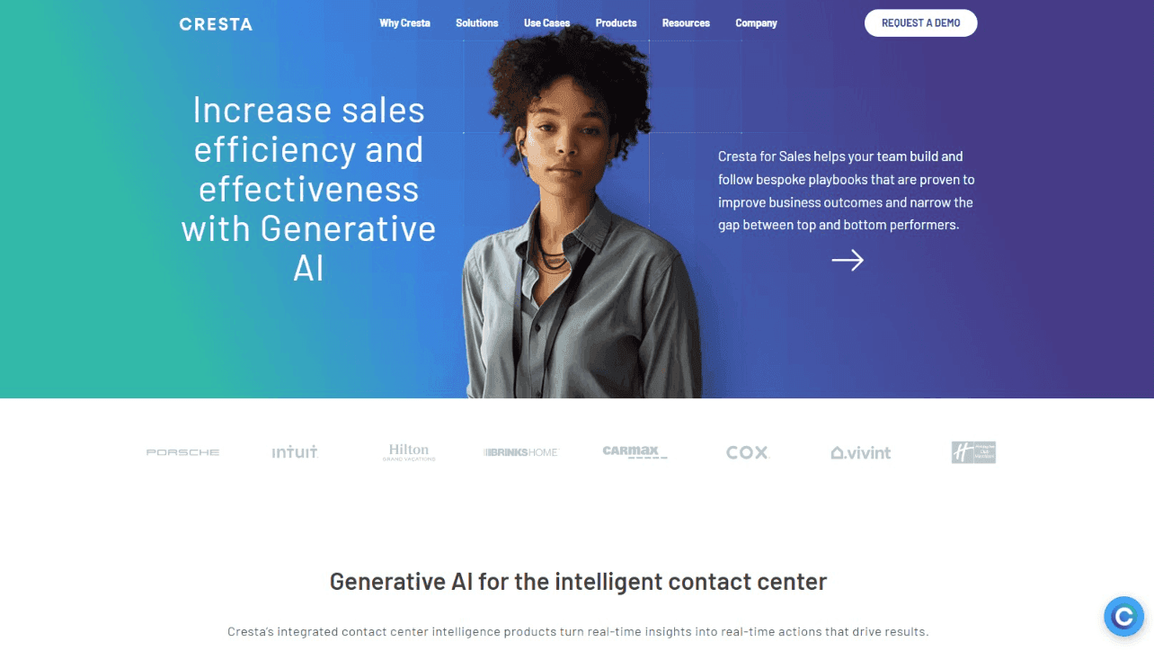 Cresta AI Contact Center Interface