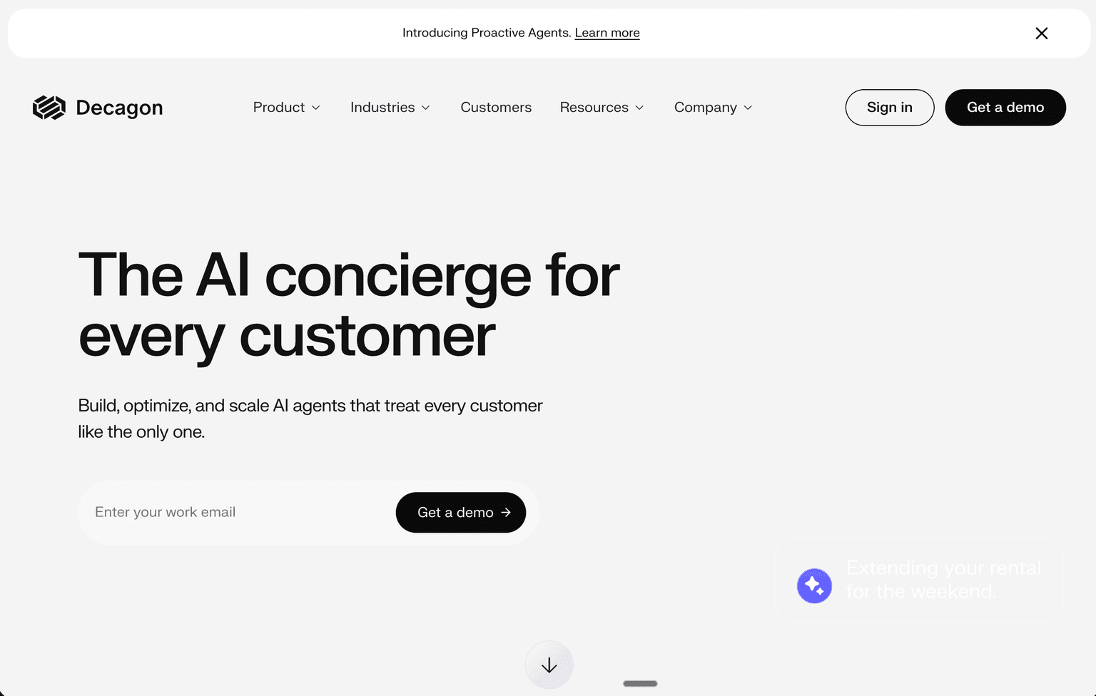 Decagon customer support tool screenshot