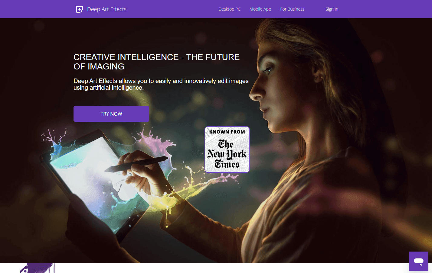 Deep Art Effects - AI-powered image editing platform