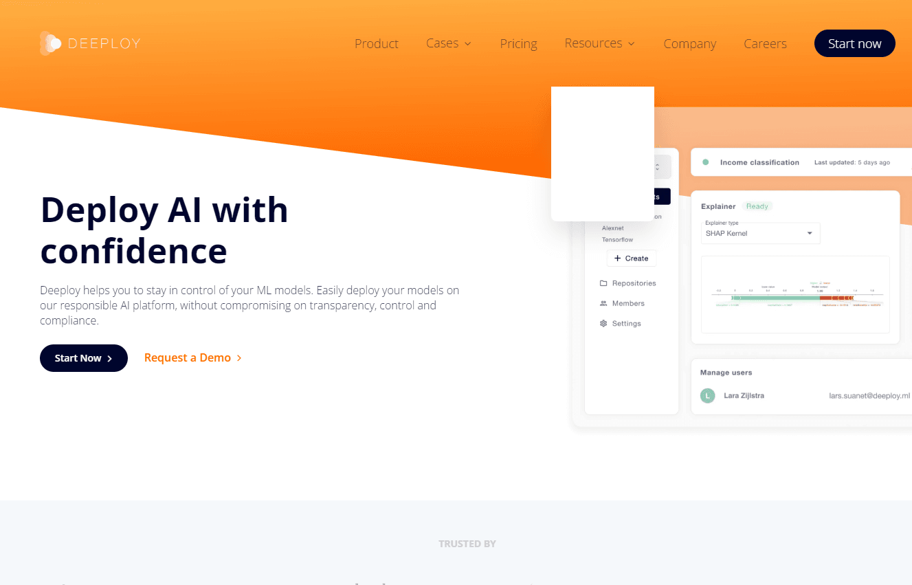 Deeploy logo with emphasis on human-centric ML